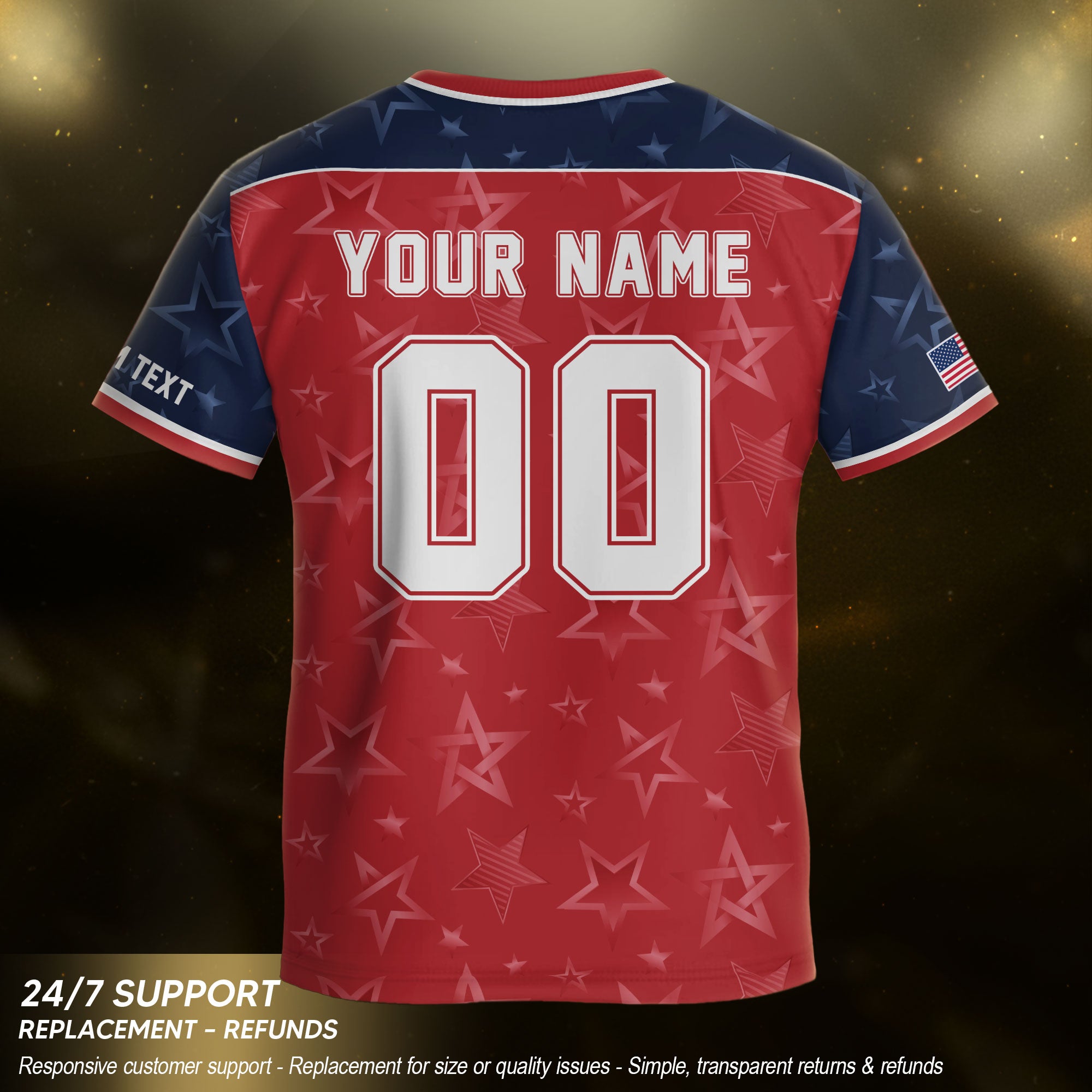 USA Custom Kid Soccer Jersey Heritage Collection Red Star Personalized Youth Sport Top