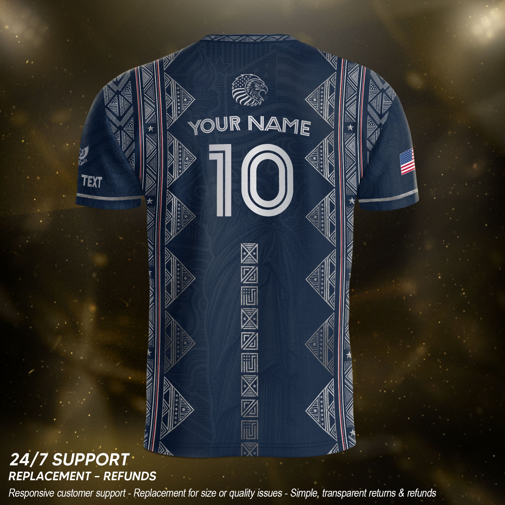 Personalized USA Soccer Jersey Adult Custom Name Number Patriotic Sports Team Uniform