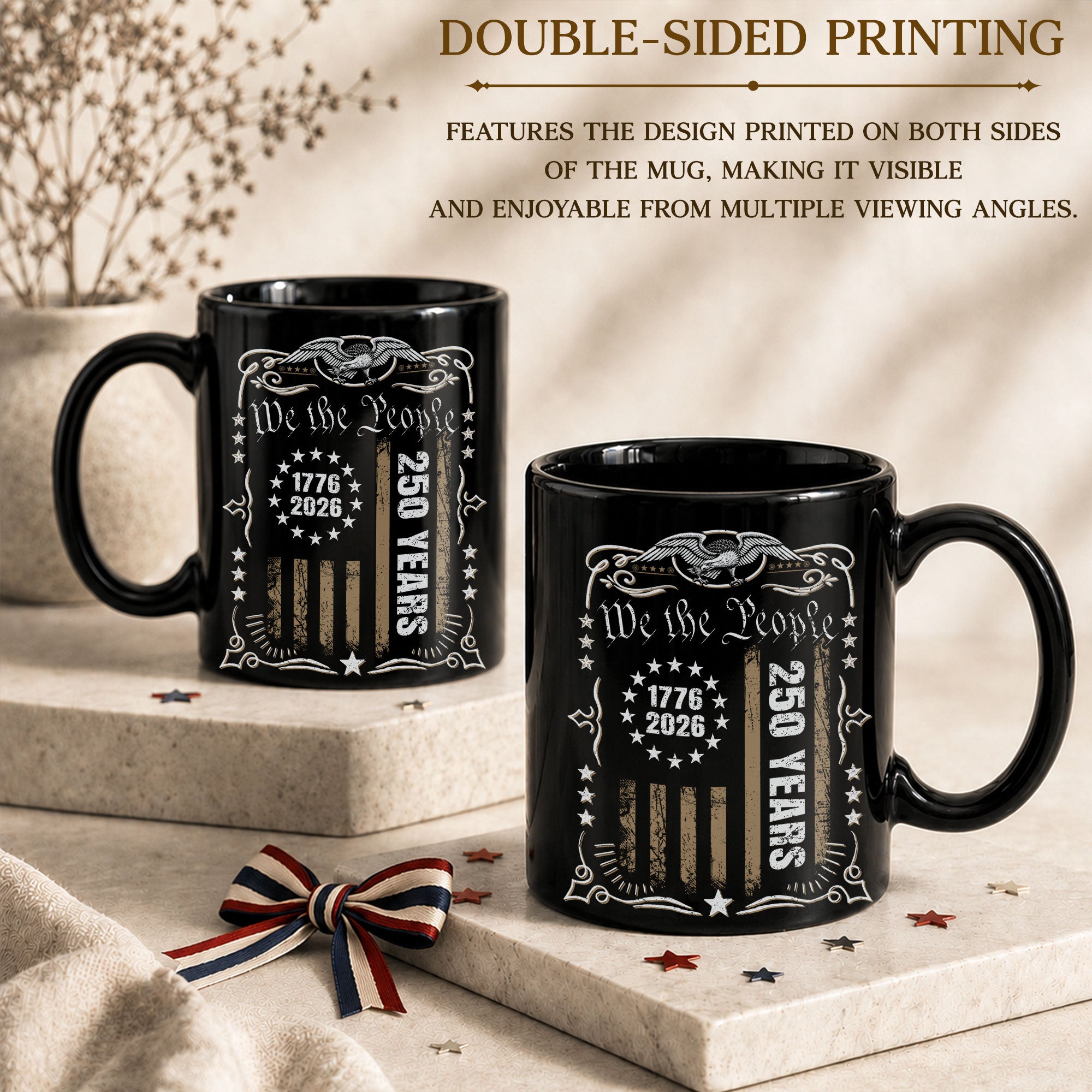 We The People 250 Years Anniversary Mug - 1776-2026 Patriotic Eagle Design Drinkware