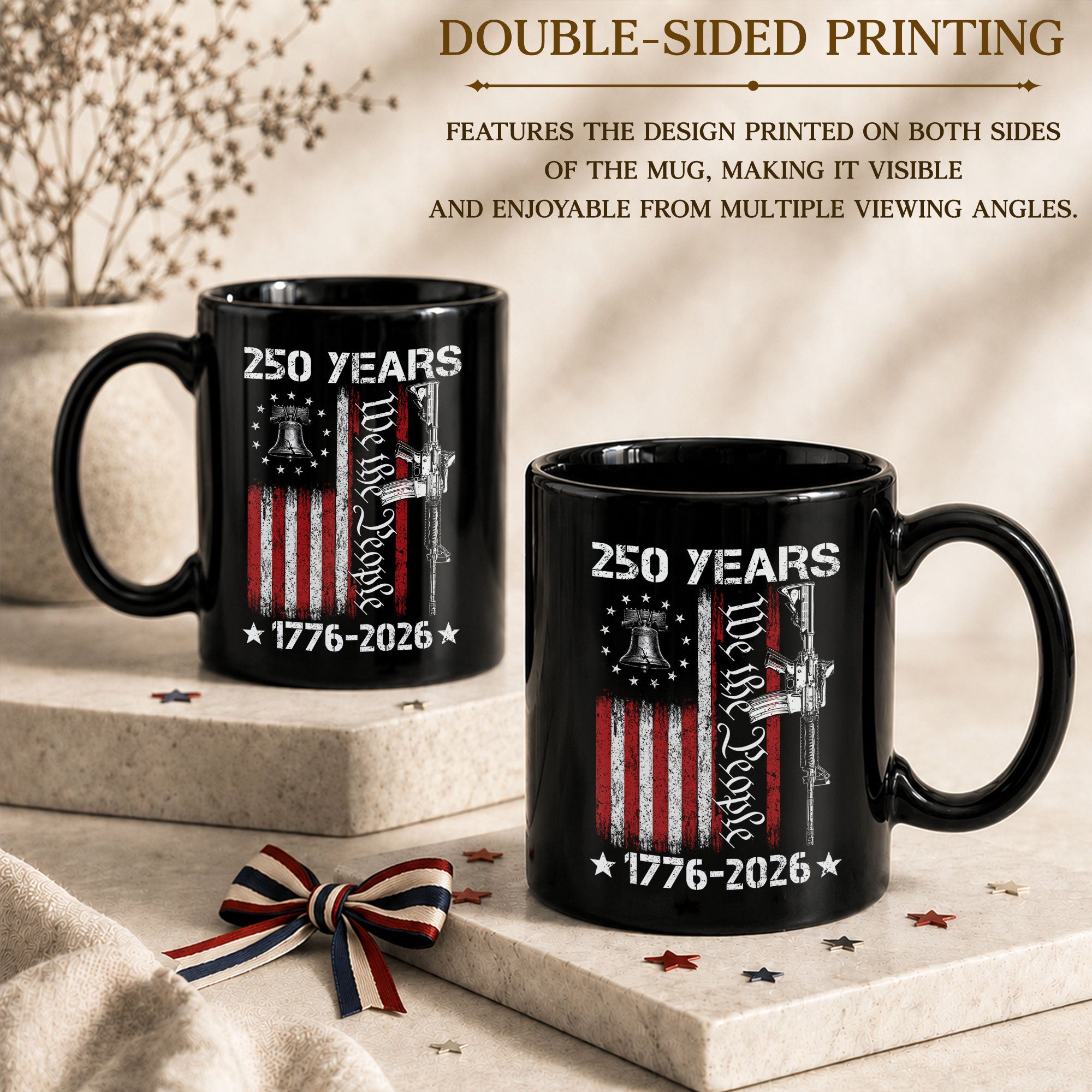 250 Years 1776 2026 Mug We The People Patriotic American Ceramic Cup Gift