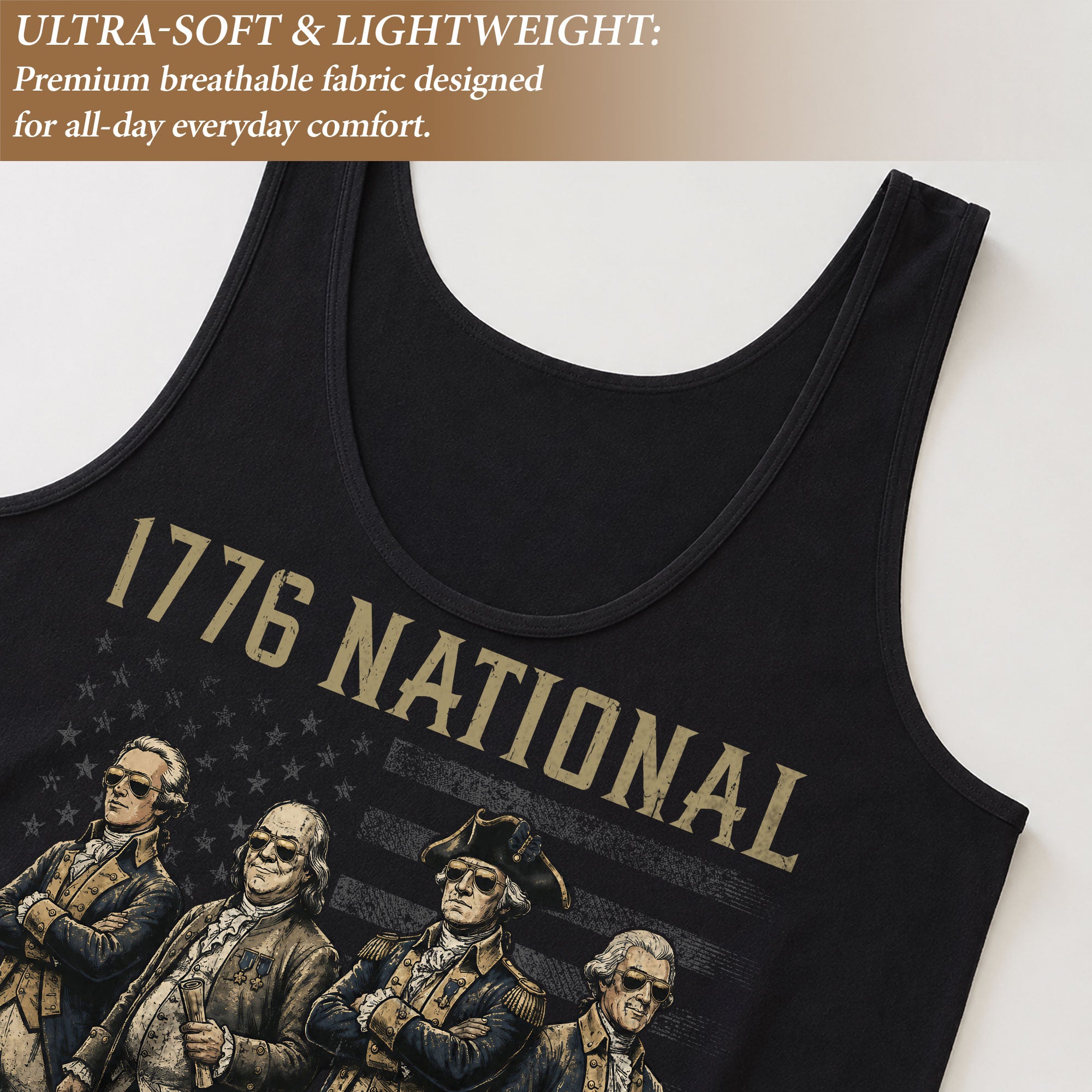 Women’s 1776 National Champs Tank Top - Patriotic American History Graphic Sleeveless