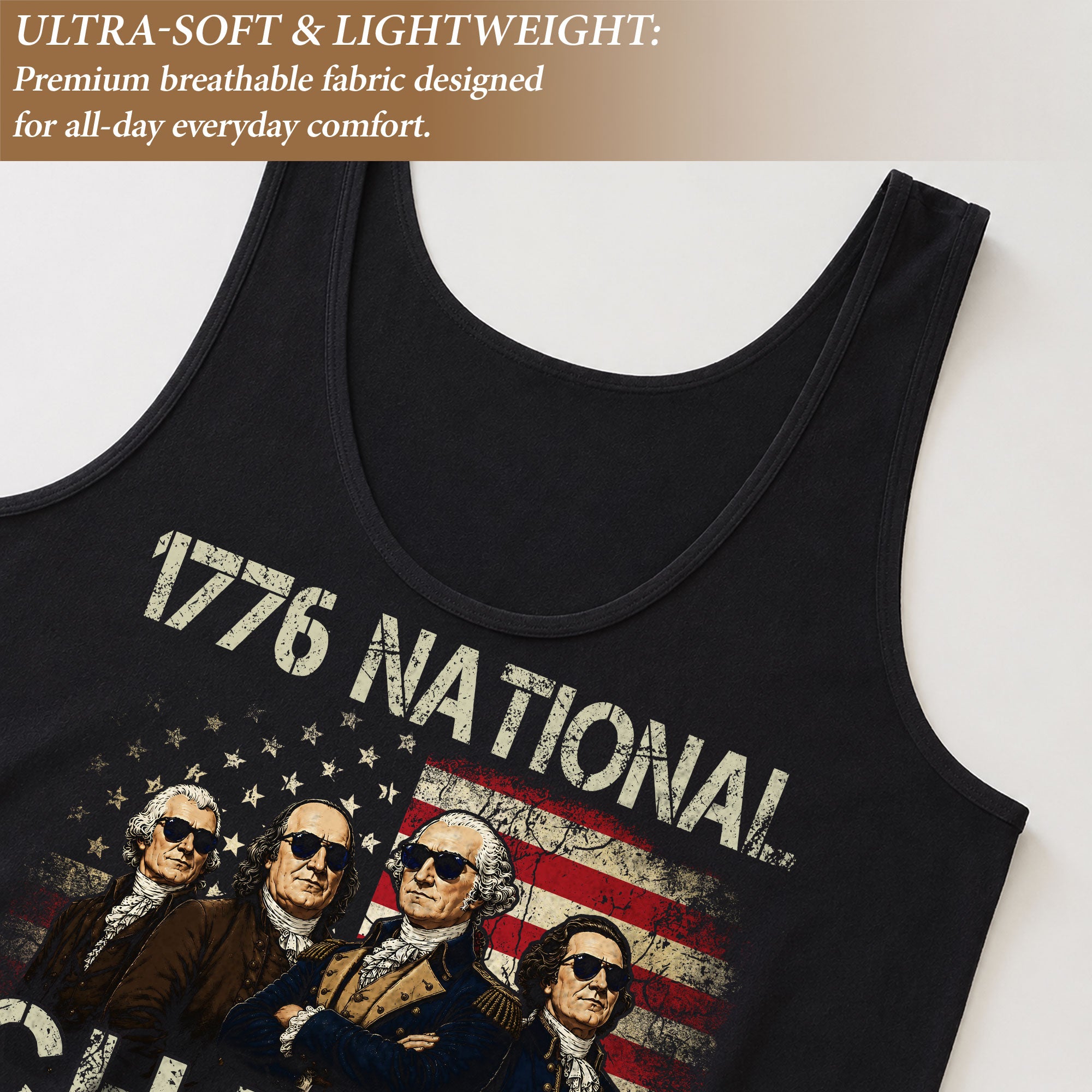 Vintage Style 1776 National Champs Women Tank Top - Patriotic American History Graphic Apparel