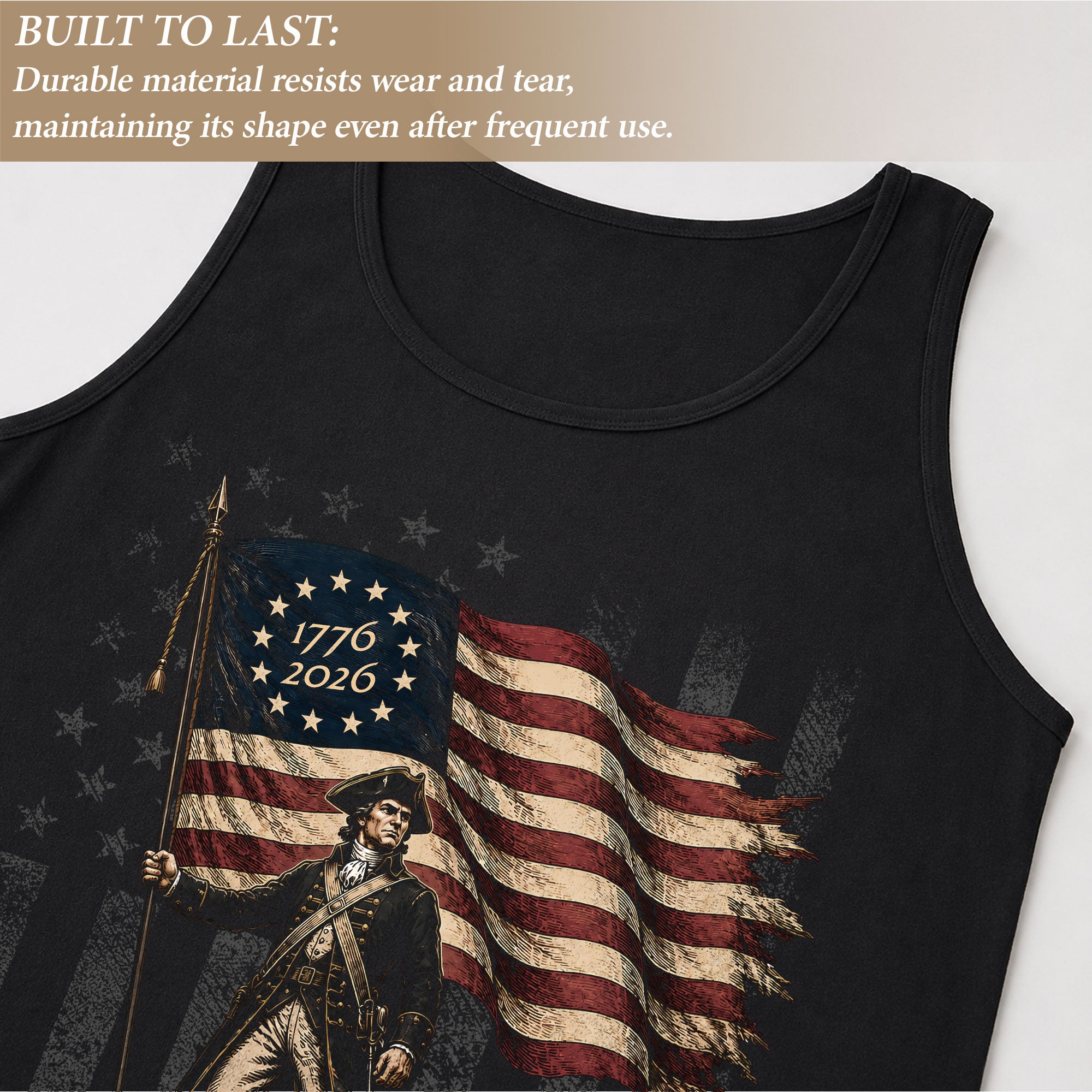Men Tank Top 250 Years of Freedom Shirt 1776 2026 George Washington Patriotic Tee