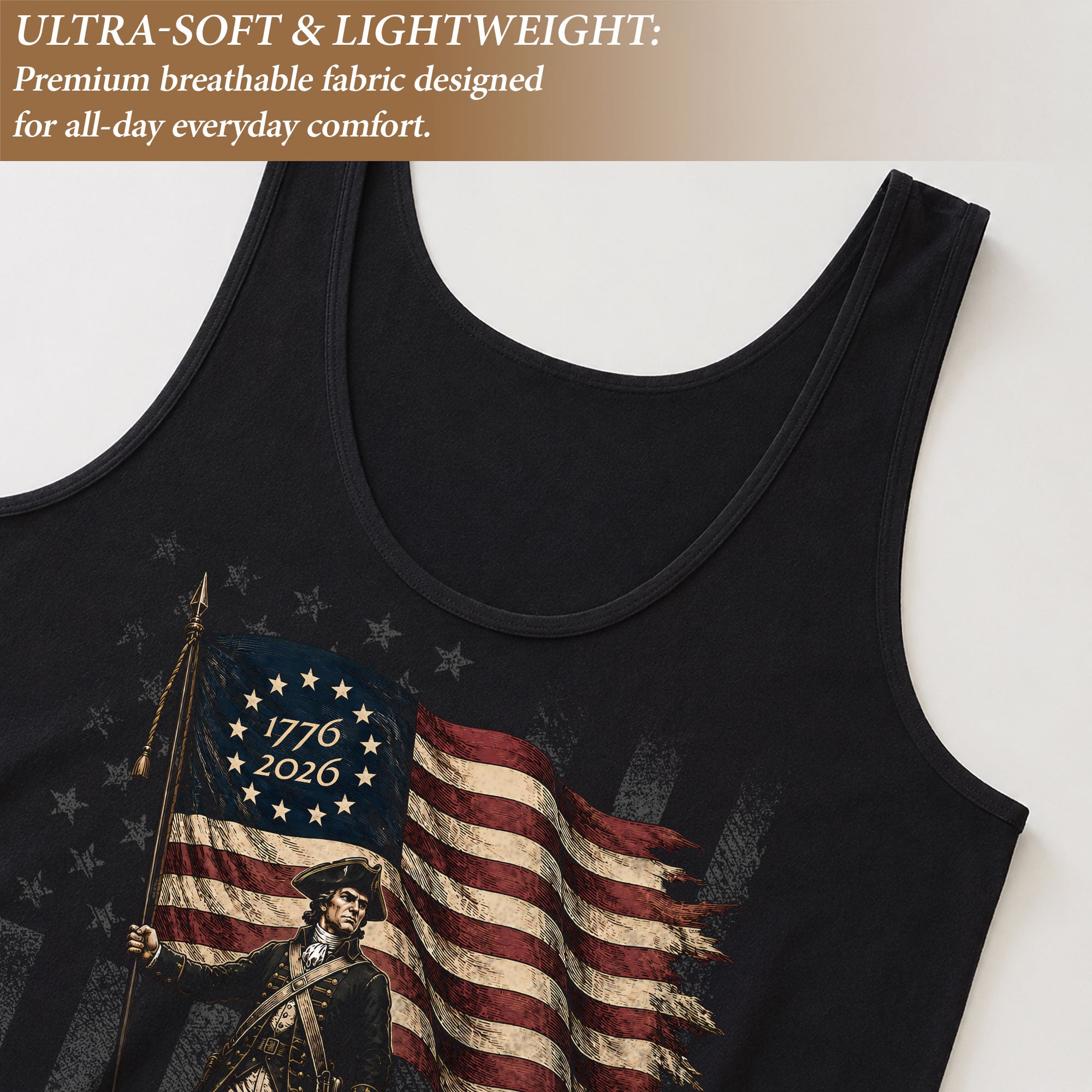 Women Tank Top 250 Years of Freedom Shirt 1776 2026 George Washington Patriotic Tee