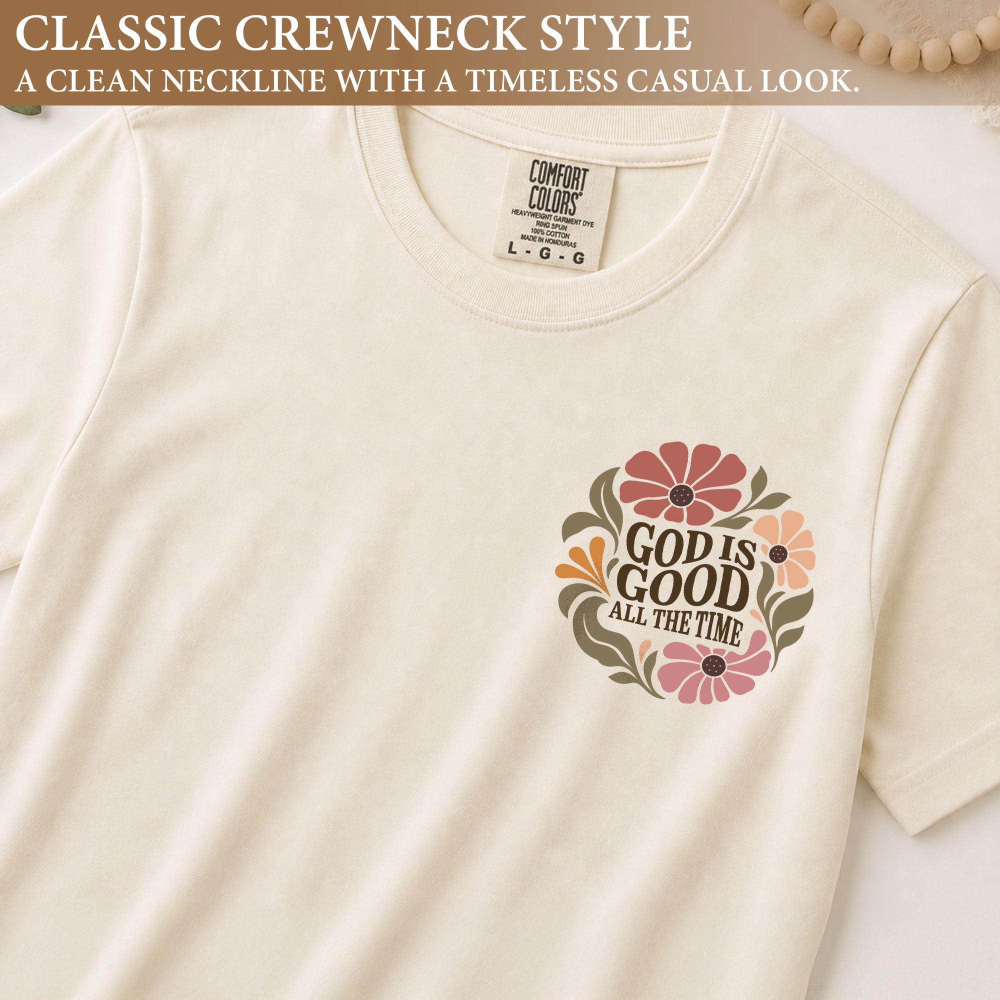 God Is Good All The Time Vintage Floral Psalms 136 1 Christian T Shirt Apparel Women