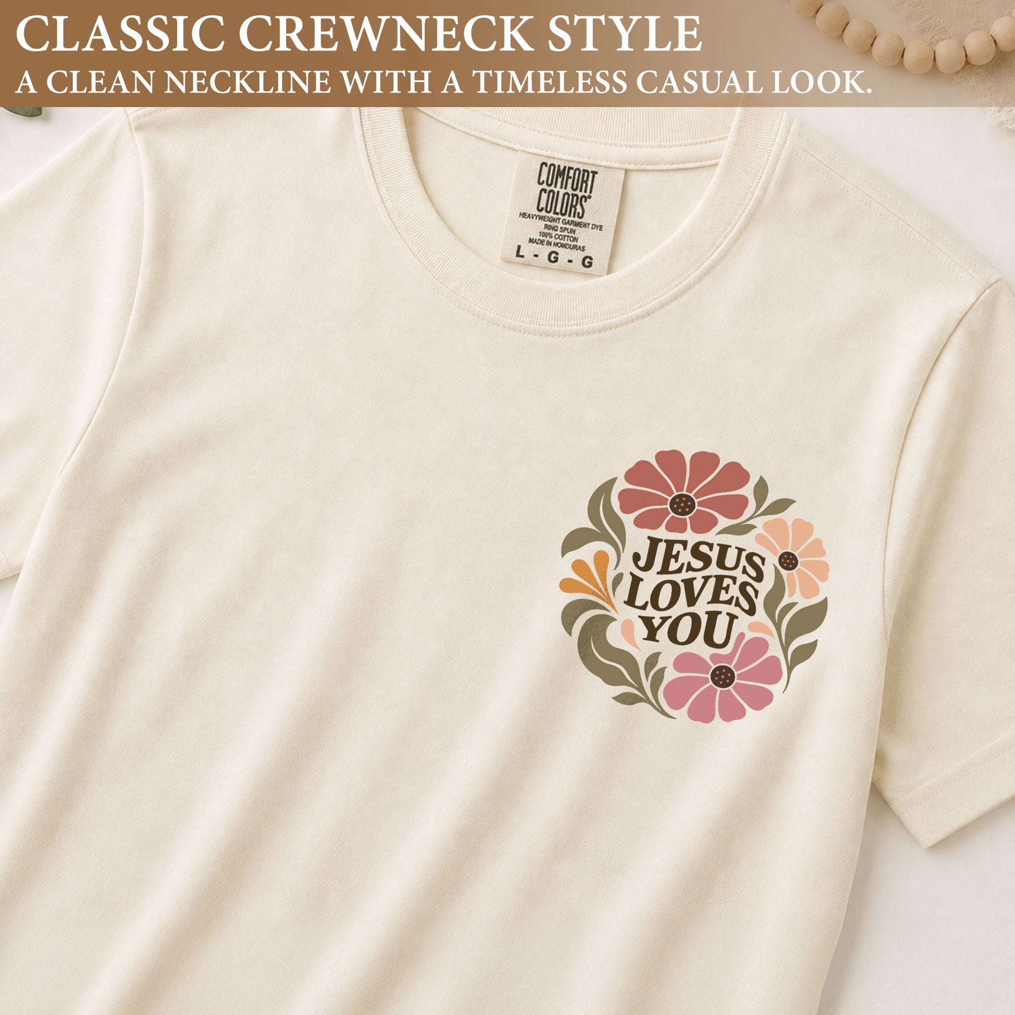 Jesus Loves You Vintage Floral 1 John 4 19 Scripture Christian T Shirt Apparel Women