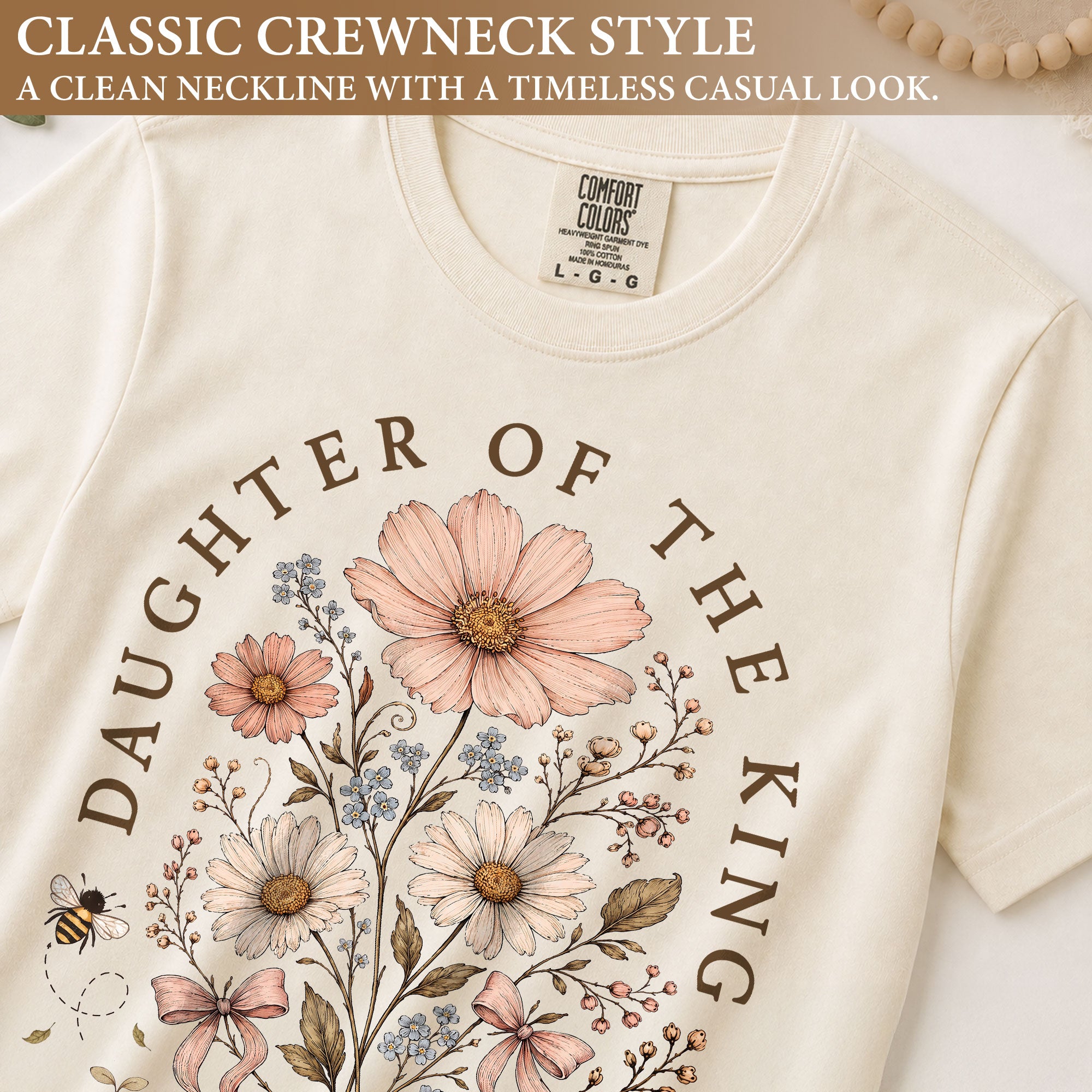 Daughter Of The King Shirt Wildflower Christian 2 Corinthians 6 18 Faith Graphic Tee