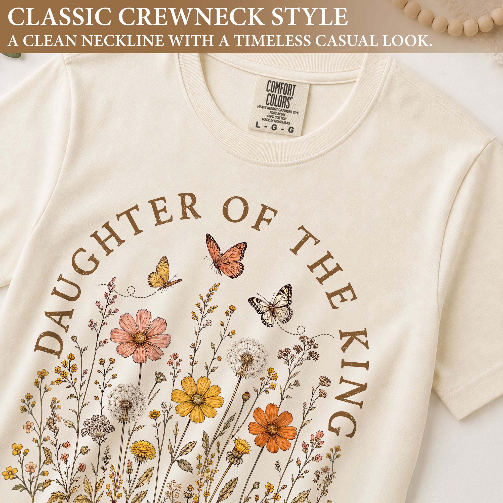 Daughter Of The King Shirt Butterfly Christian 2 Corinthians 6 18 Faith Graphic Tee