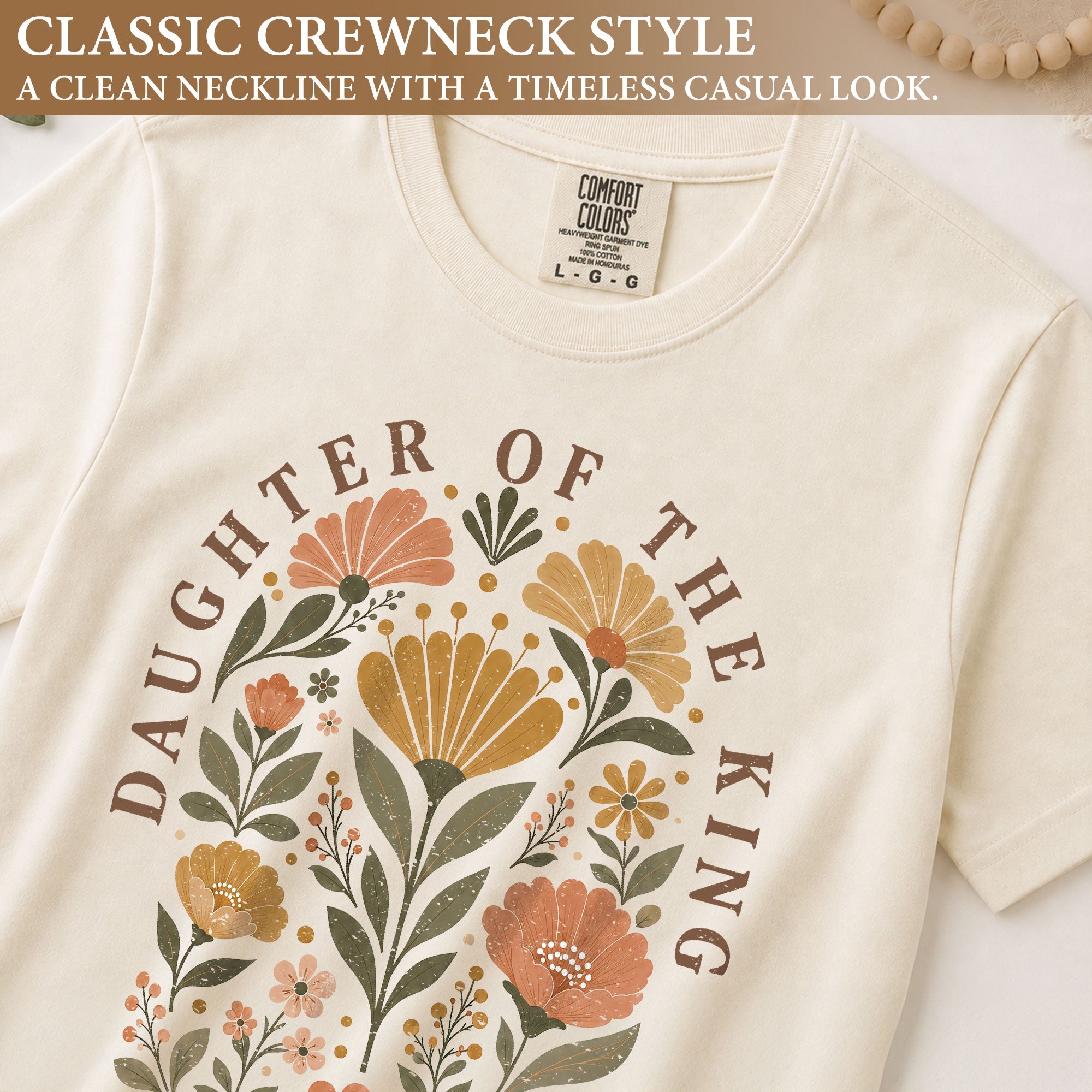 Daughter Of The King Shirt Floral Christian 2 Corinthians 6 18 Faith Graphic Tee