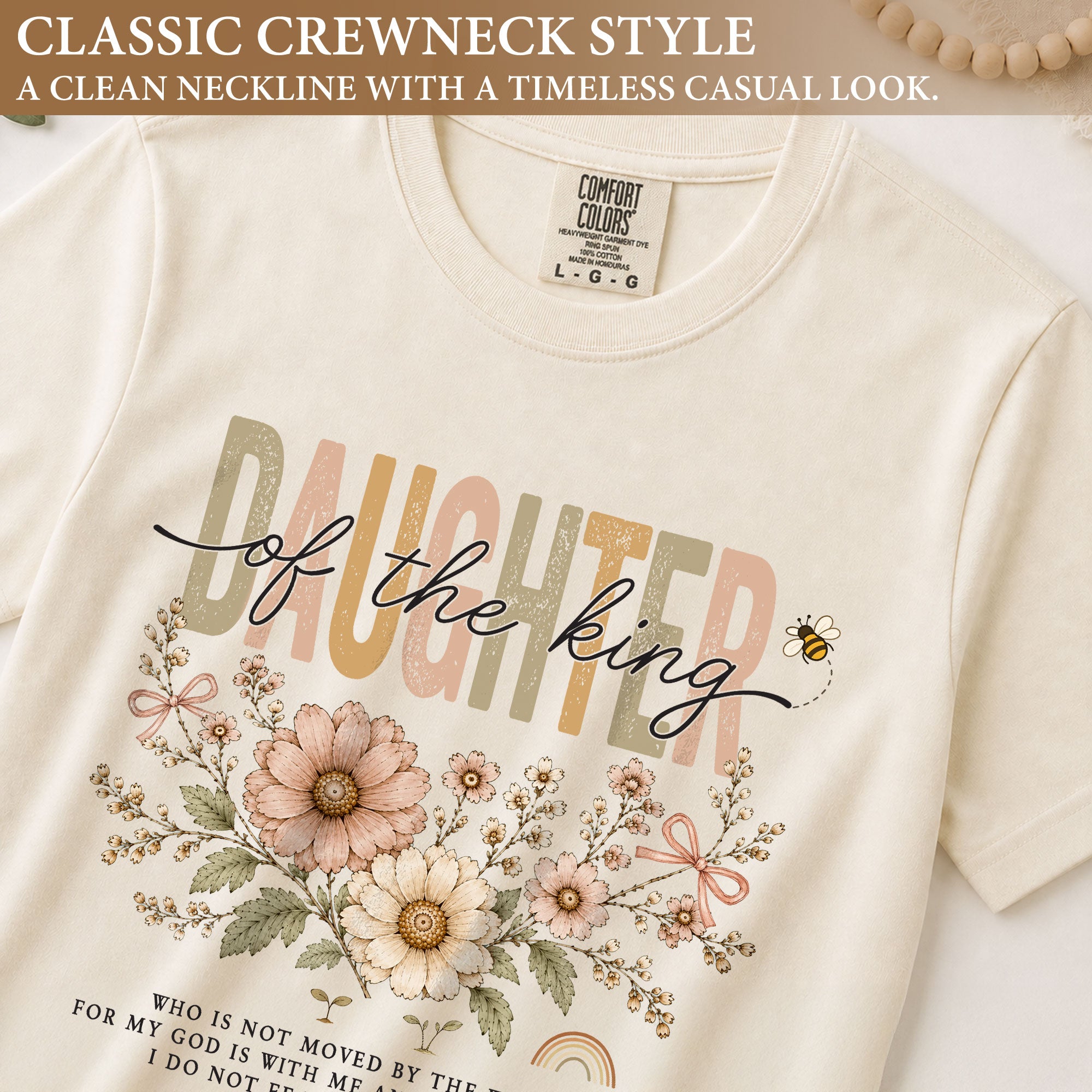 Daughter Of The King Shirt Daisy Bee Christian 2 Corinthians 6 18 Faith Graphic Tee