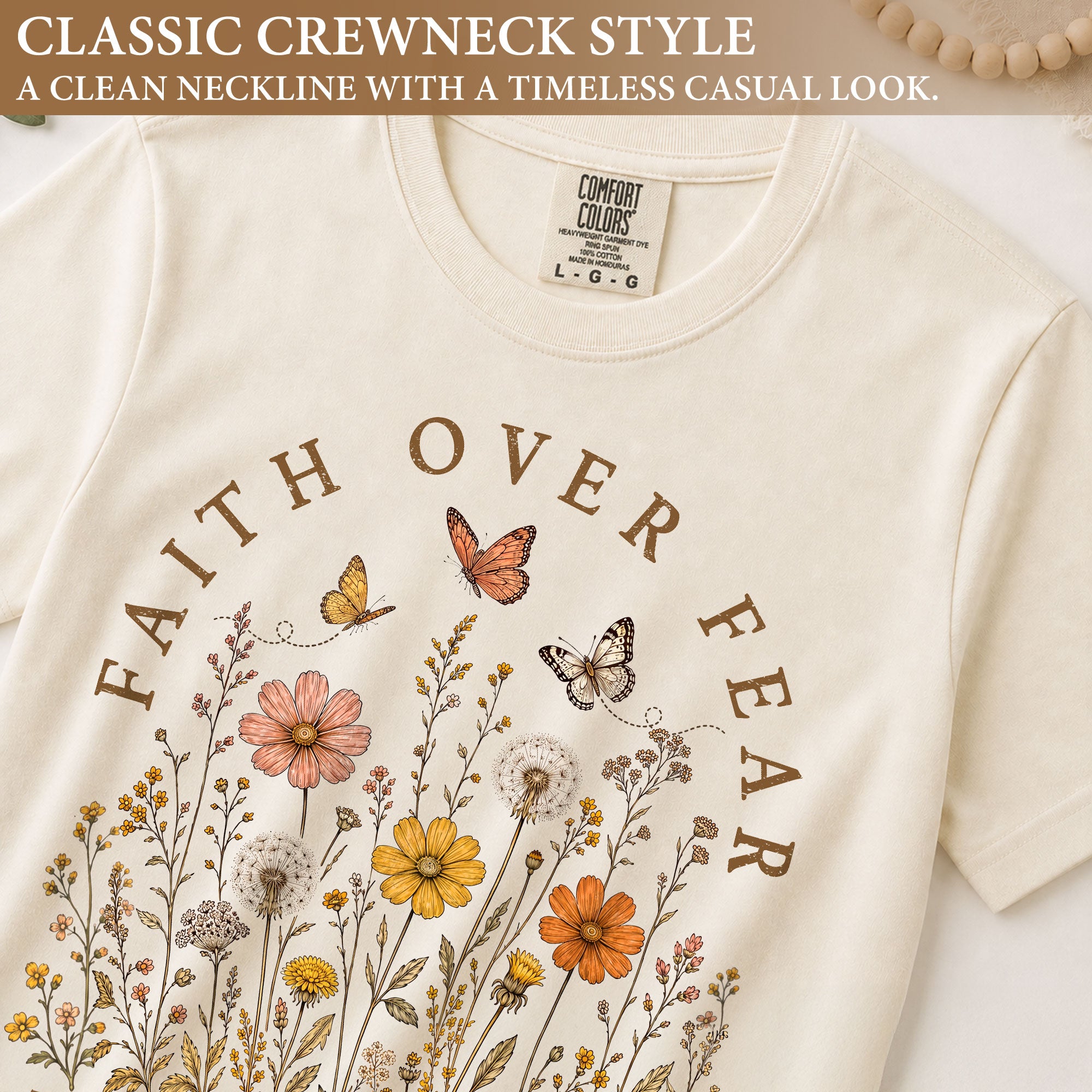 Faith Over Fear Shirt Butterfly Christian Psalm 118 6 Scripture Faith Graphic Tee