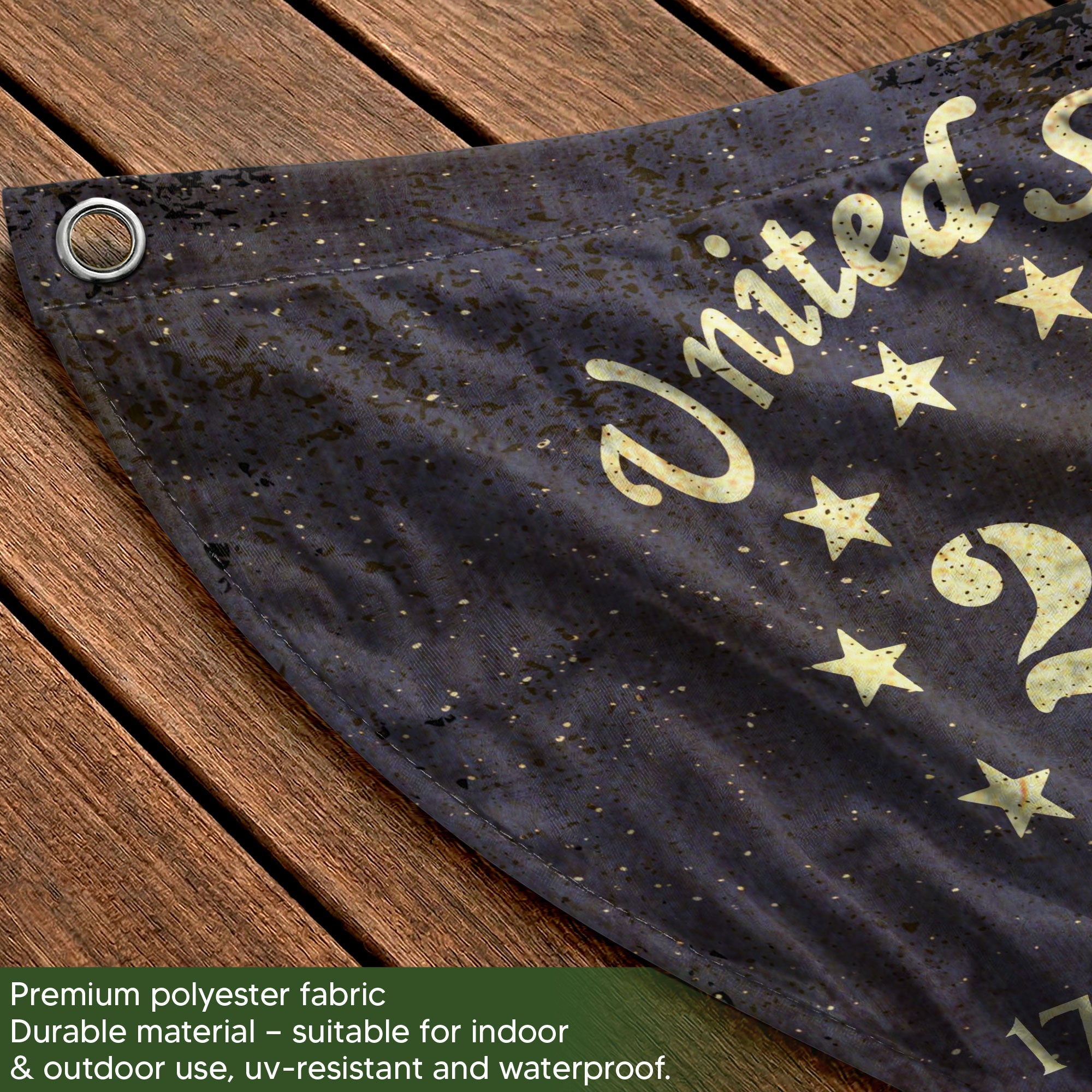 USA 250th Anniversary Flag Fence Banner - We The People & Eagle Design for 2026 Celebration.