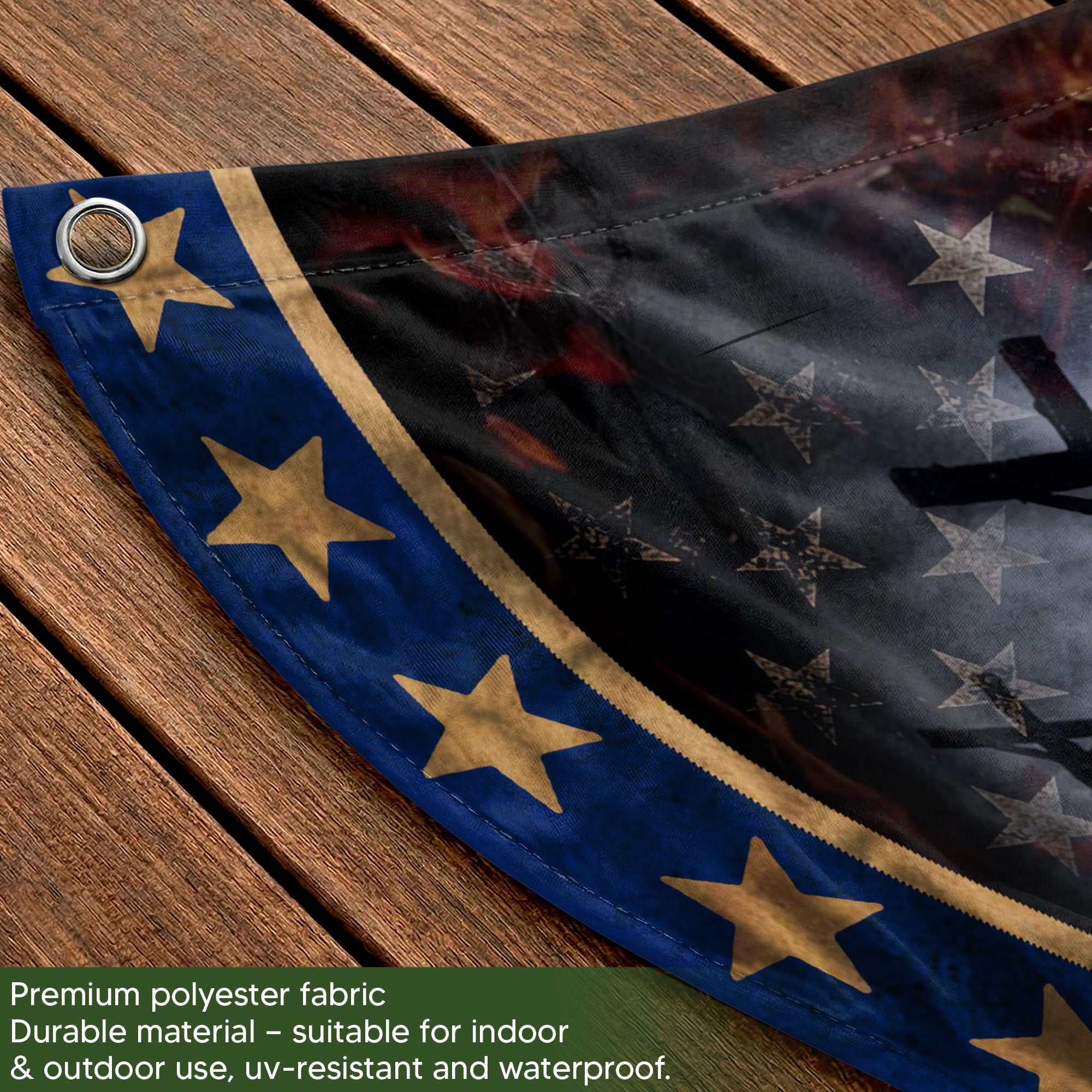 USA 250th Anniversary Fence Flag 1776-2026 – American Flag with Cross We The People Christian Patriotic Banner