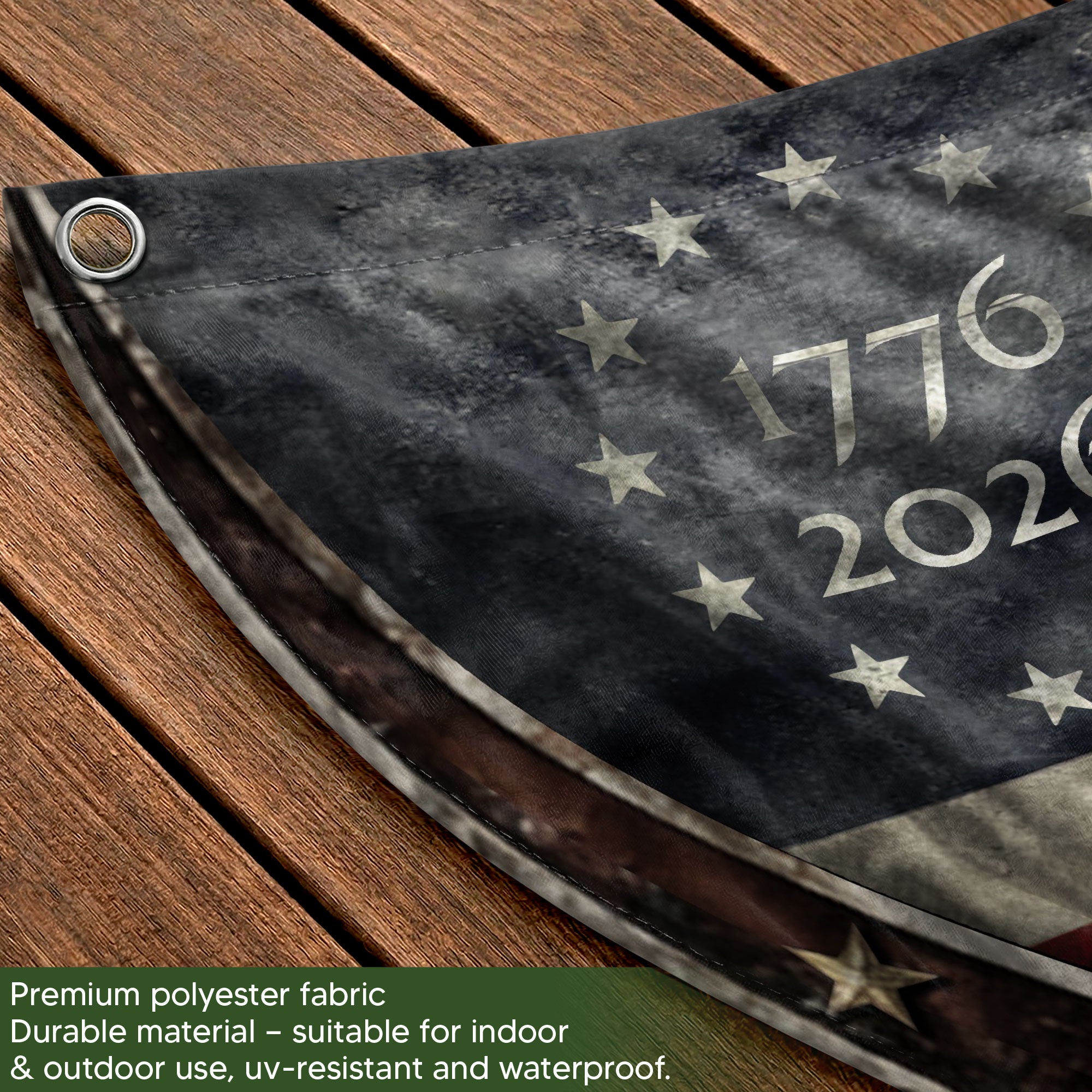 250 Years of Freedom Flag Fence Flag Custom Family Name, American Flag with Eagle, We The People Banner Decor