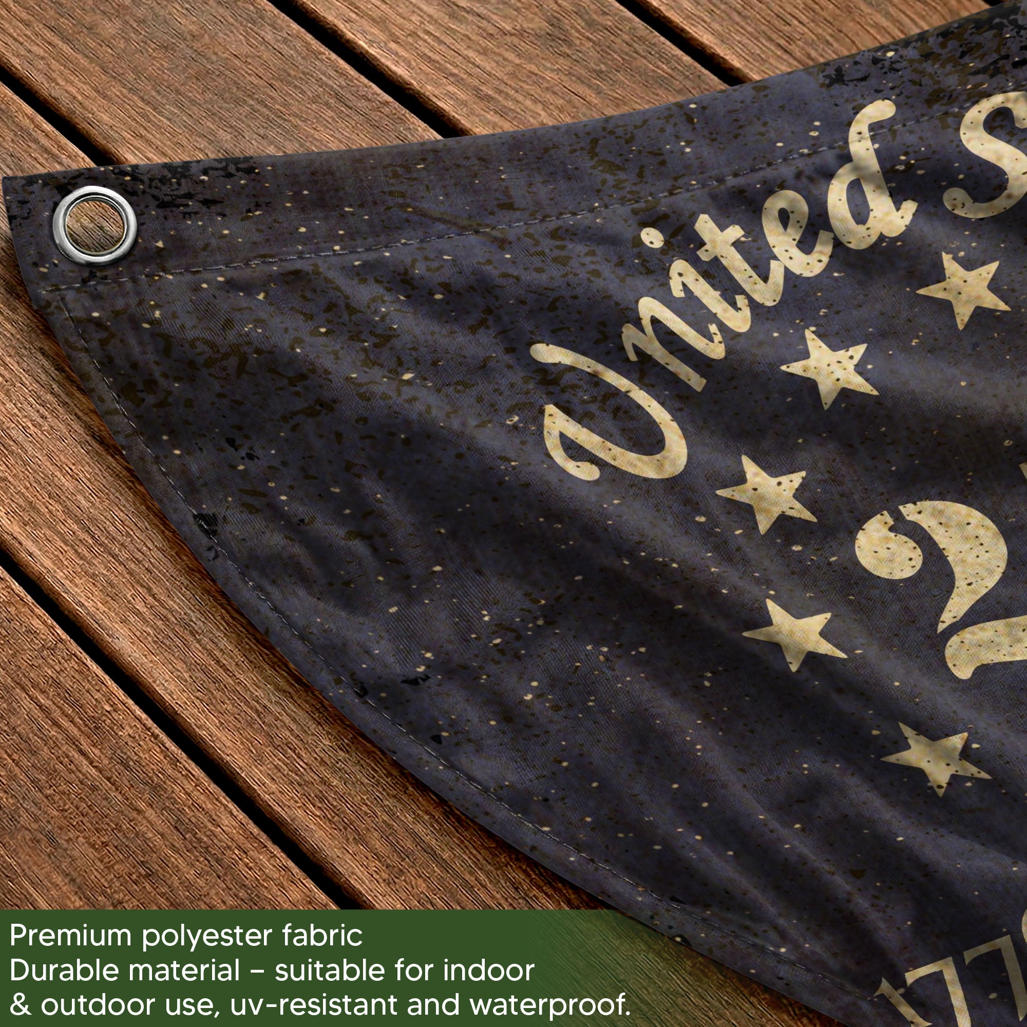 American Flag 250 Year Anniversary Fence Flag Custom Family Name, 250 Anniversary USA Banner, We The People Flag Design