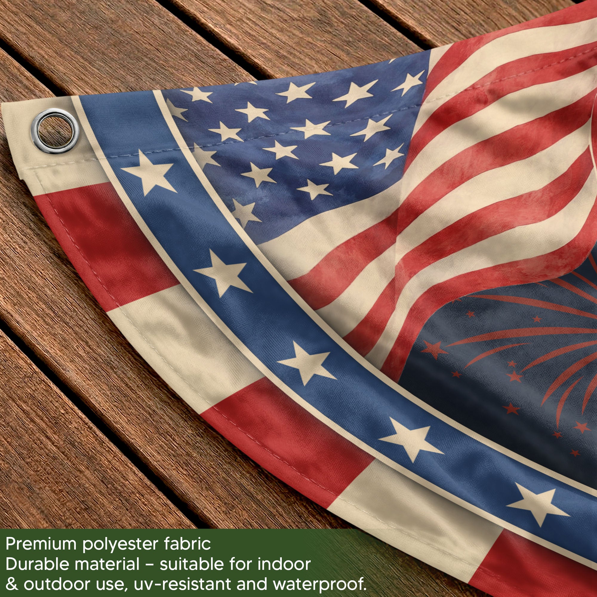 Patriotic Fence Flag 250 Years of Freedom 1776-2026 Decor - We The People Outdoor Banner