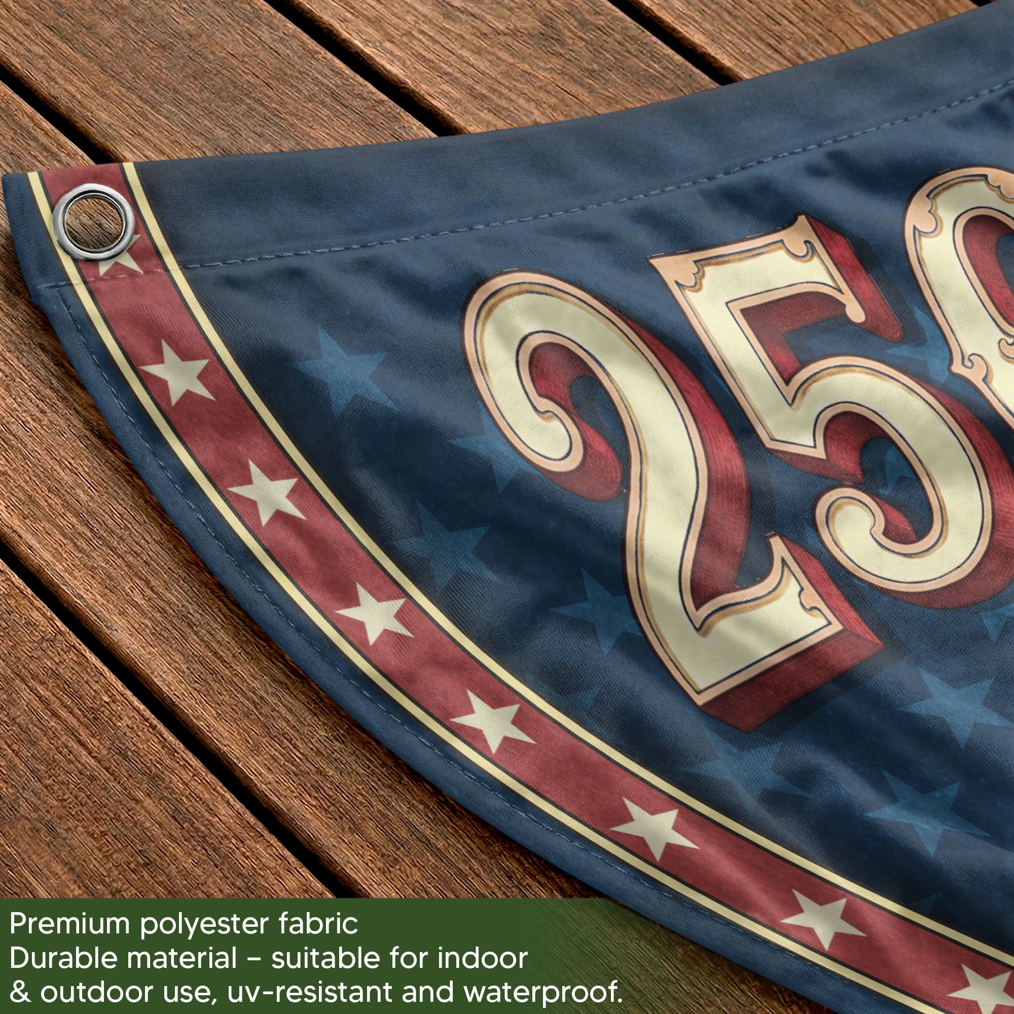 250th Anniversary USA Fence Flag - Patriotic Eagle & Liberty Bell Decoration for 2026