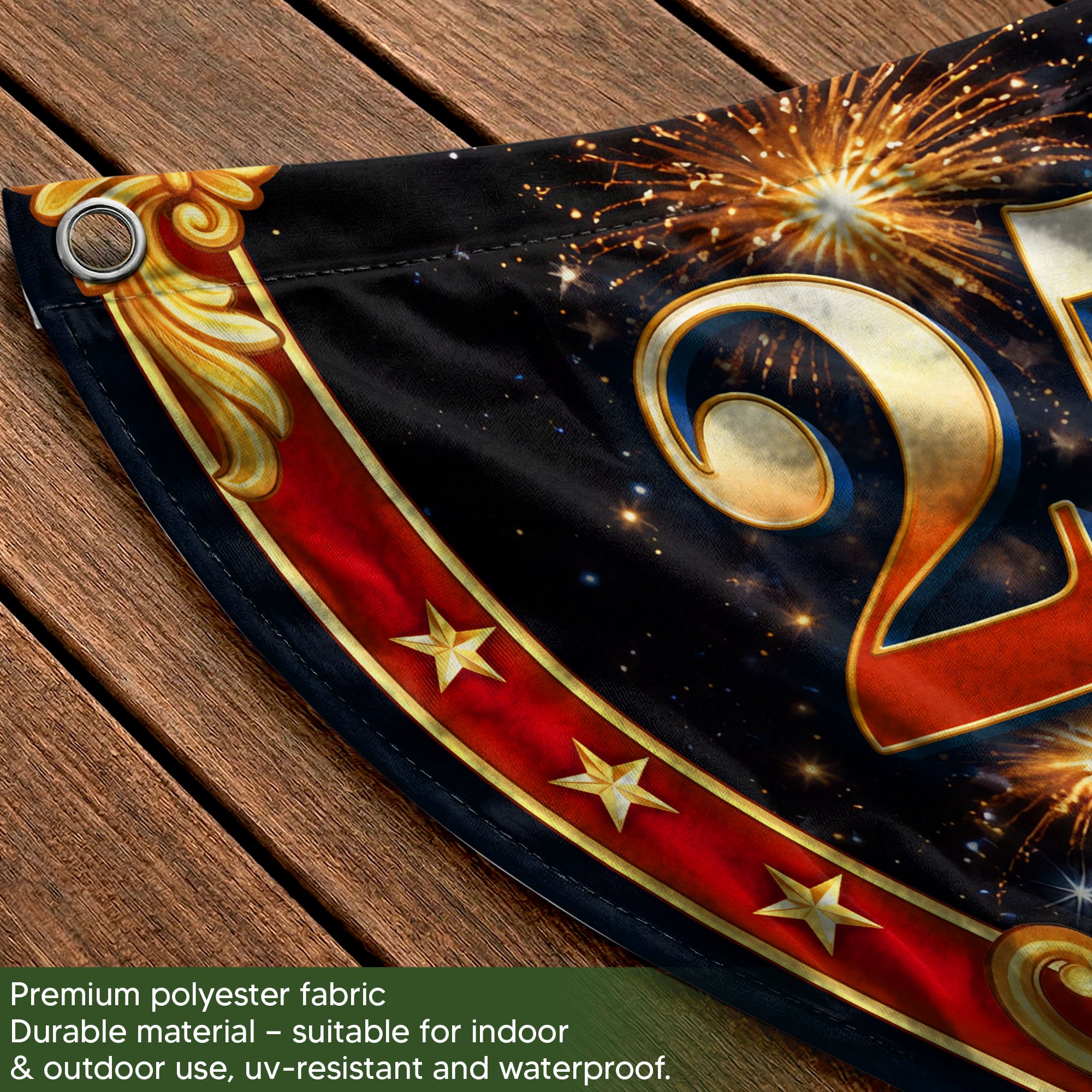 Fence Flag 250 Years of Freedom 1776-2026 Patriotic Eagle Liberty Bell Fireworks Banner