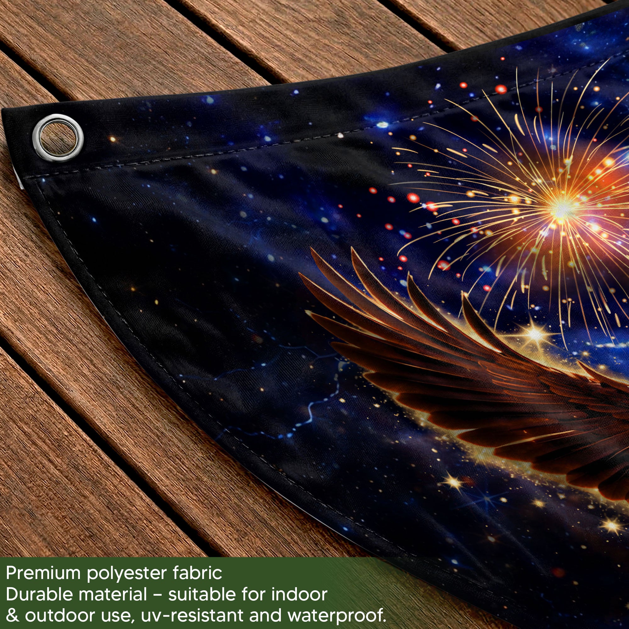 USA 250 Years Fence Flag 1776-2026 George Washington Eagle Patriotic