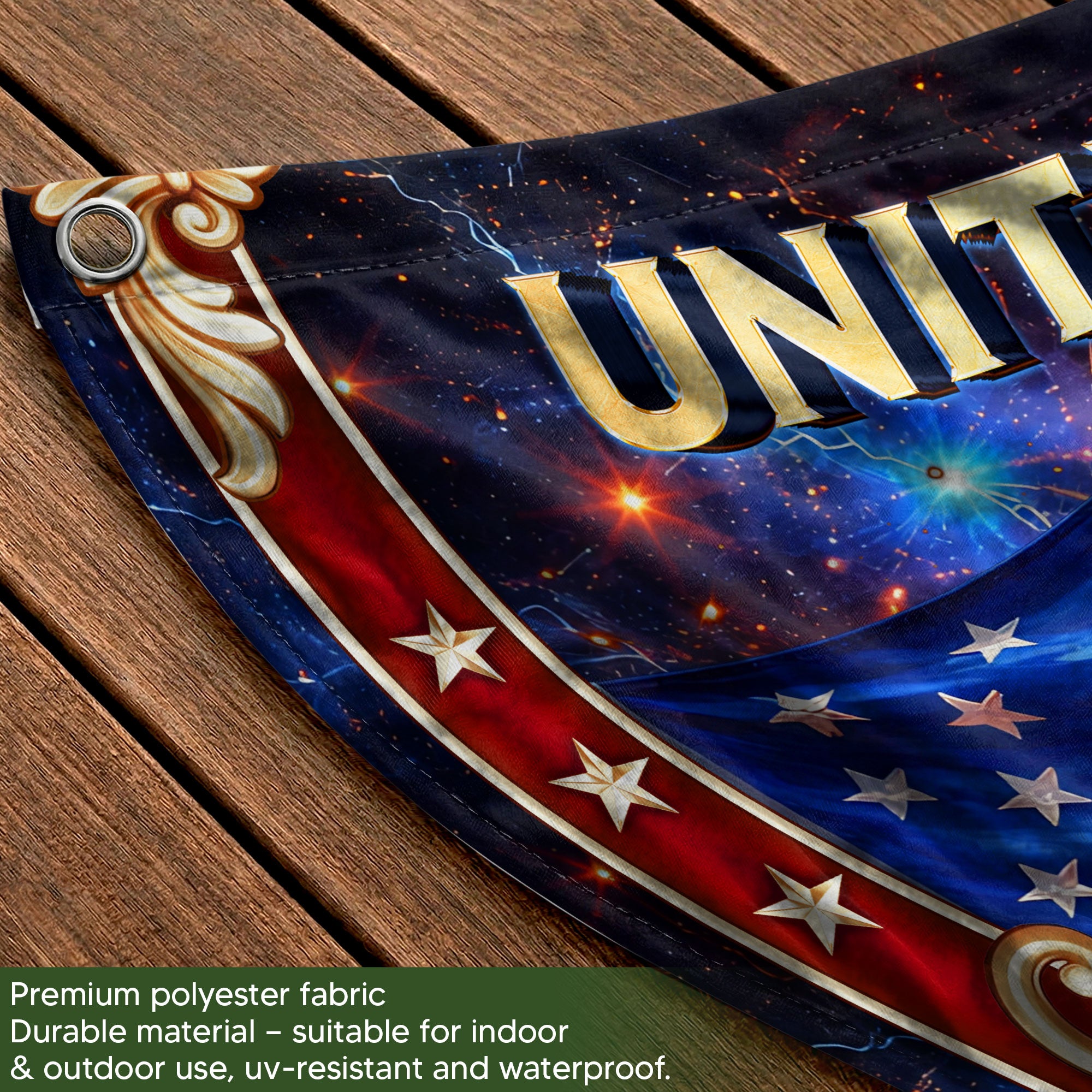 United States 250 Years Fence Flag 1776-2026 Patriotic Eagle Outdoor Banner Decoration
