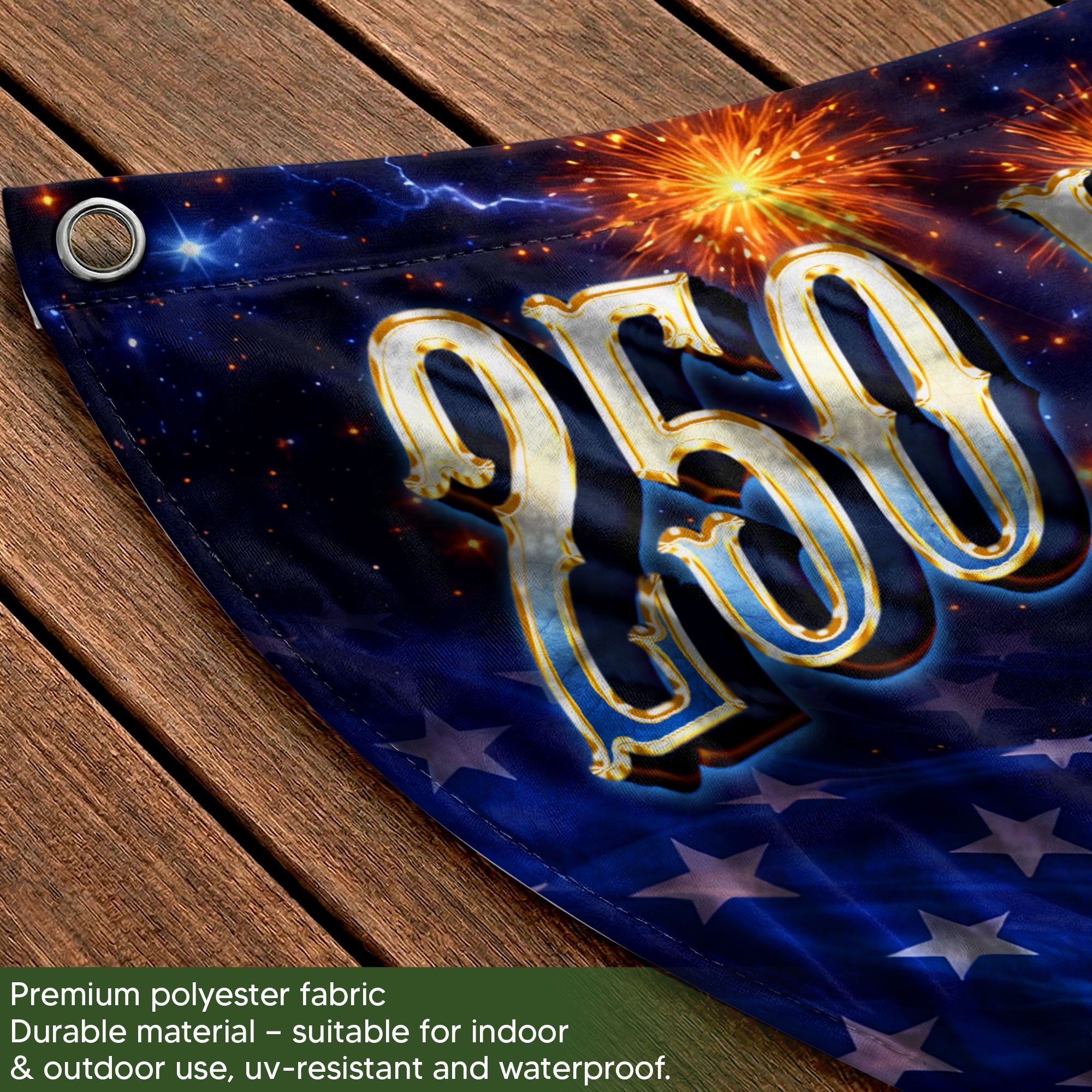 USA 250 Years Fence Banner 1776-2026 Patriotic Liberty Tree Eagle Banner