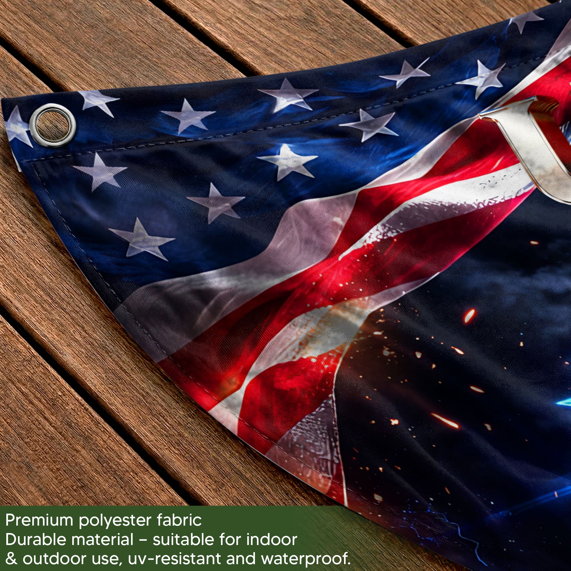 250 Years United States Fence Flag 1776-2026 Patriotic Eagle Outdoor Banner Decoration