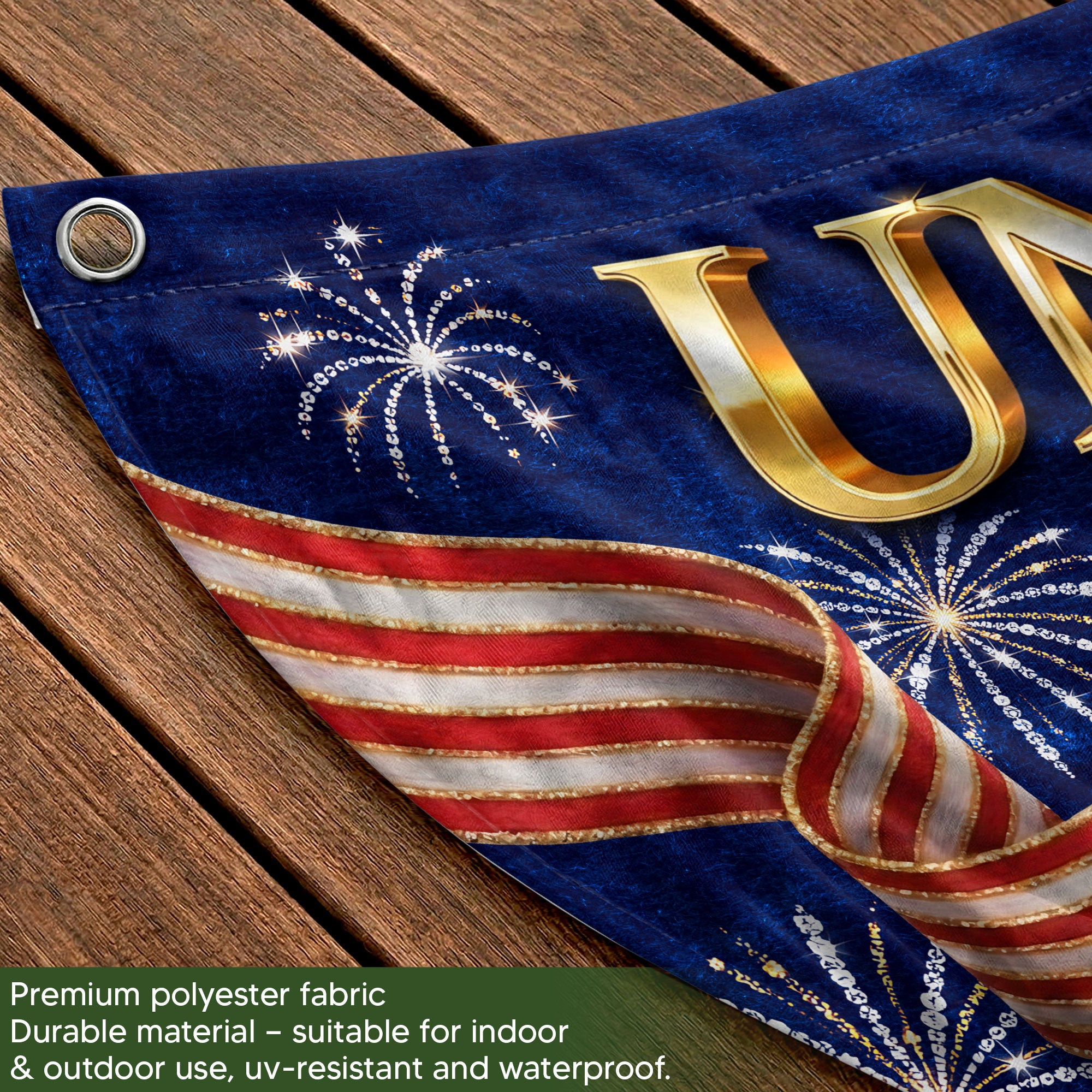 USA 250 Years Fence Flag 1776-2026 Patriotic Golden Eagle Outdoor Garden Decoration
