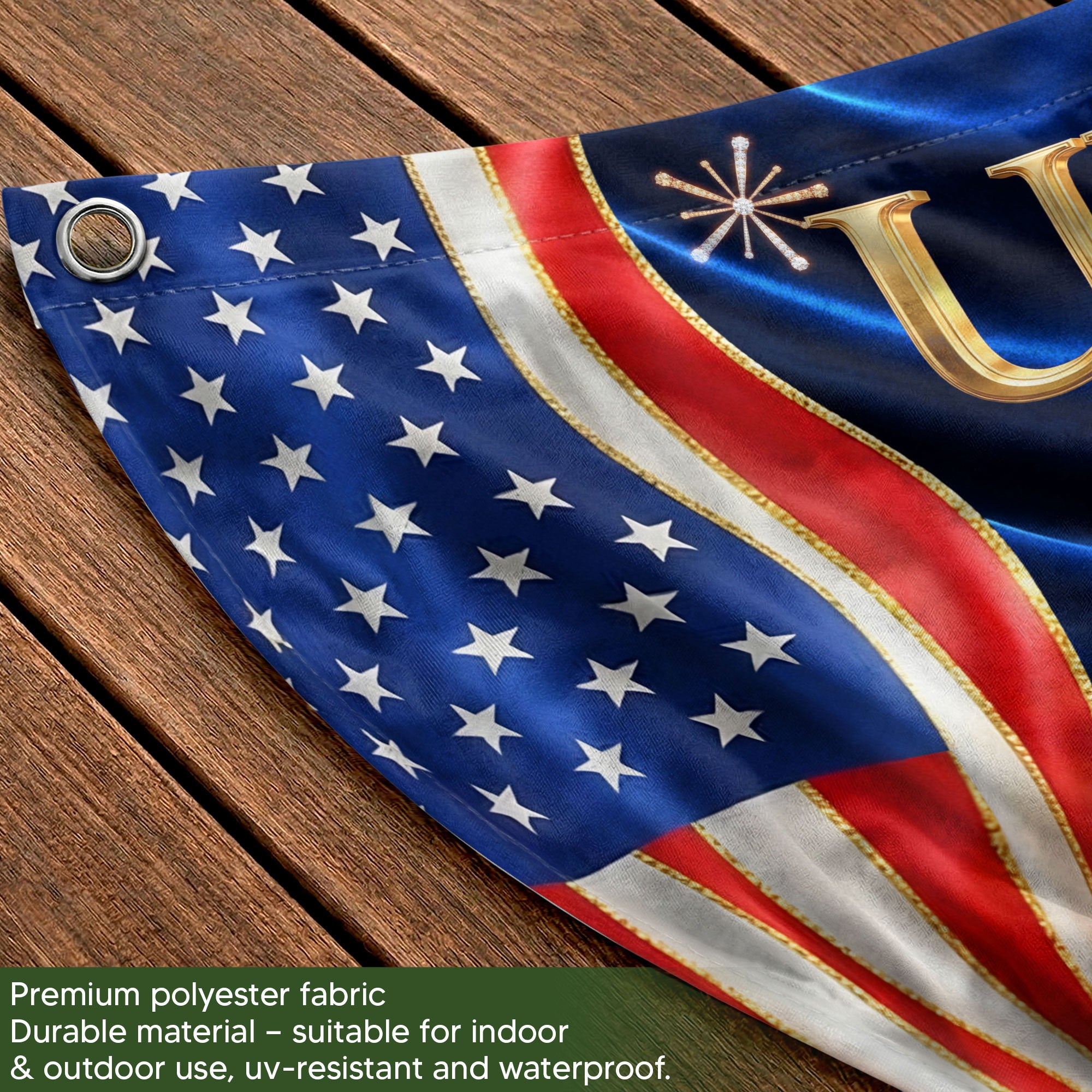United States 250 Years Fence Flag 1776-2026 Patriotic Eagle Anniversary