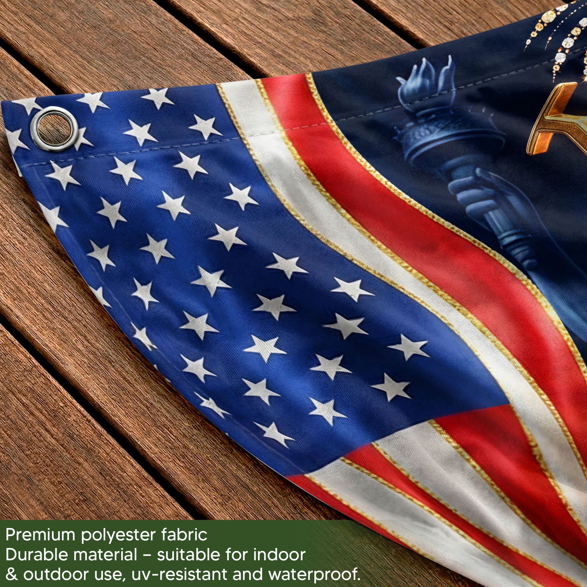 USA 1776-2026 Fence Banner 250 Years United States Anniversary Patriotic Eagle Outdoor Decor