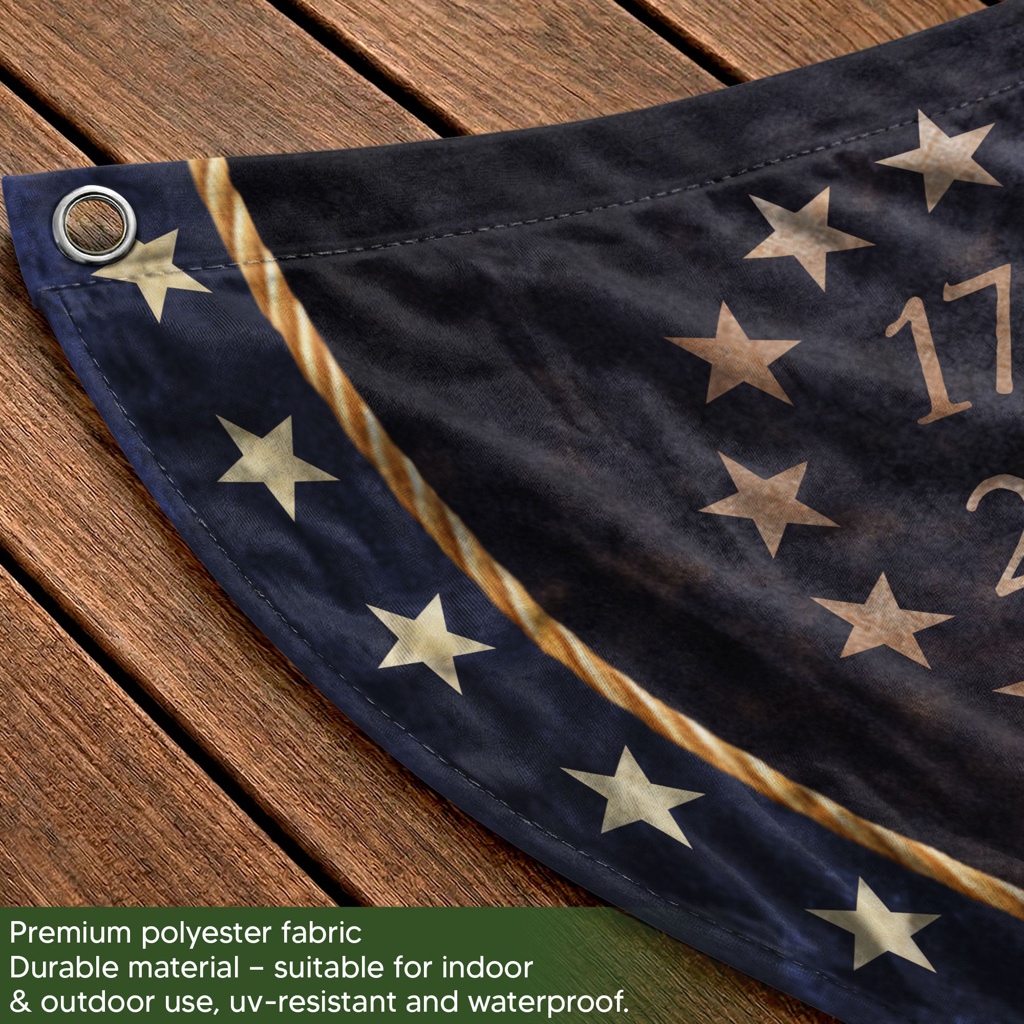 Lady Justice Fence Flag Custom Family Name 250 Years Freedom 1776-2026 Patriotic Decor