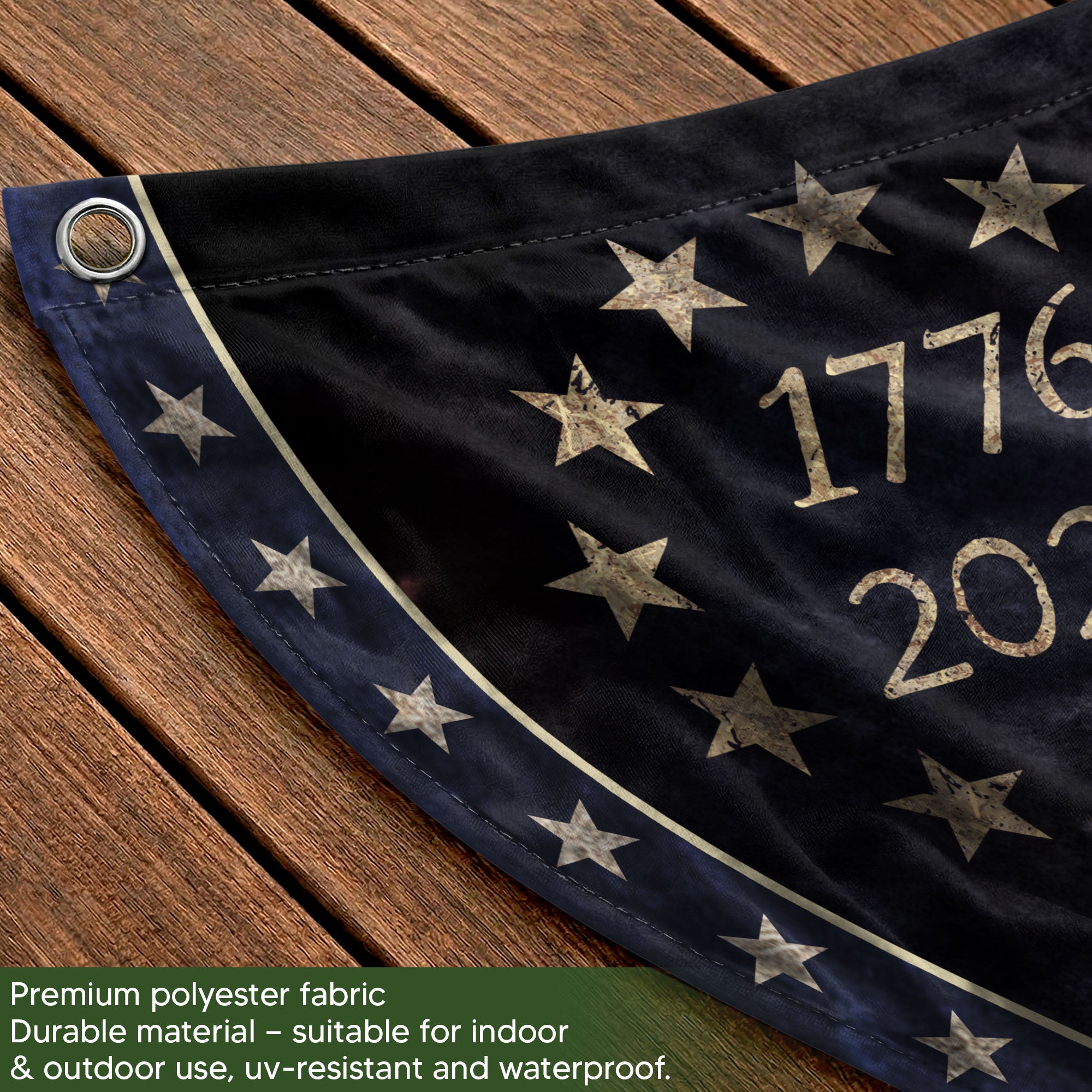 We The People Fence Flag Custom Family Name 250 Years Freedom 1776-2026 Patriotic Yard Decor