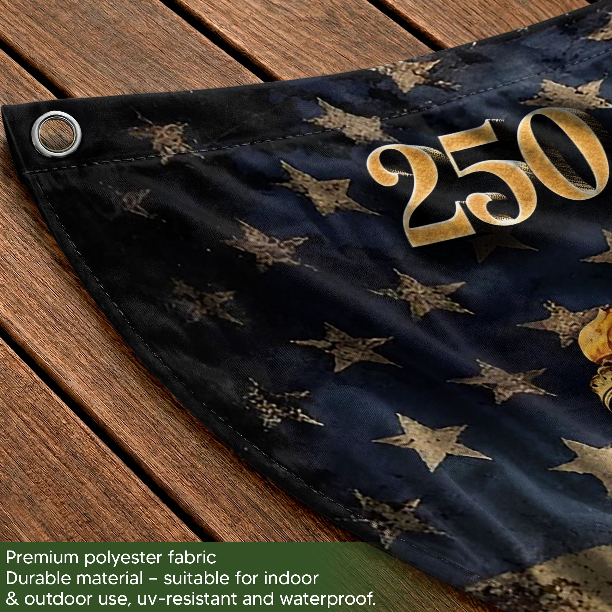 American Eagle Shield Fence Flag Custom Family Name 250 Years of Freedom 1776-2026 Patriotic Yard Decor