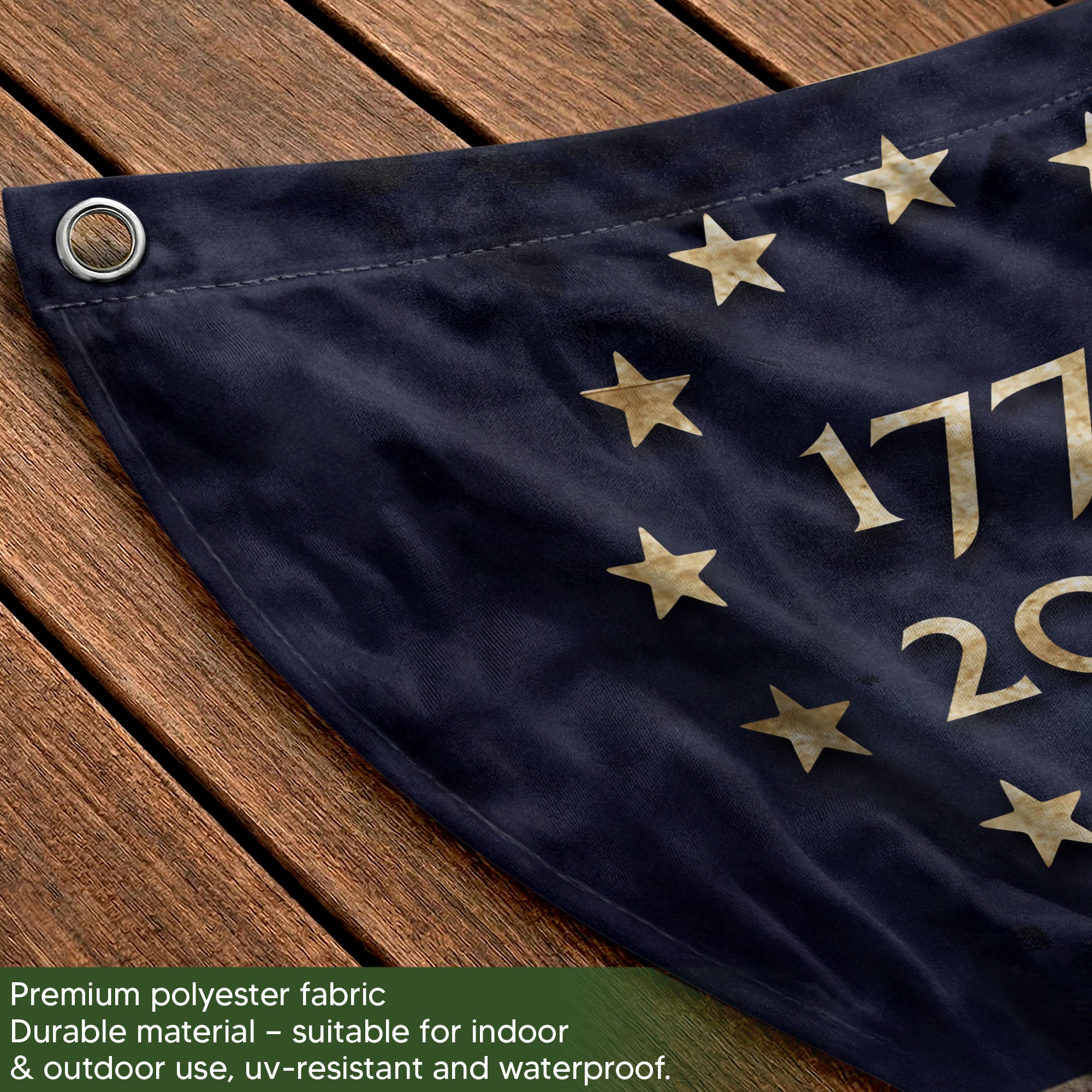 America 250 Years Fence Flag 1776 to 2026 Patriotic Eagle Lady Justice Outdoor Yard Decor