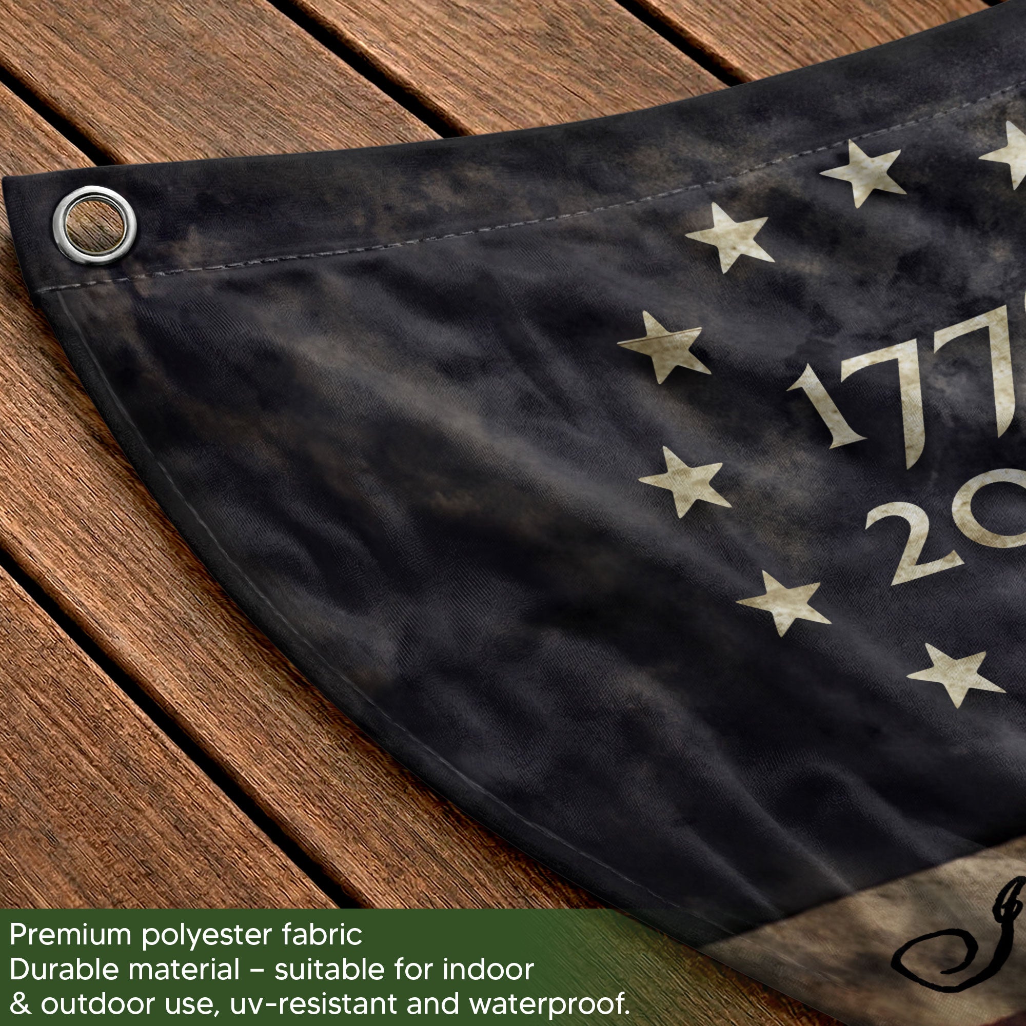 American 250 Year Fence Flag 1776 to 2026 Freedom Eagle Bell Patriotic Outdoor Decor