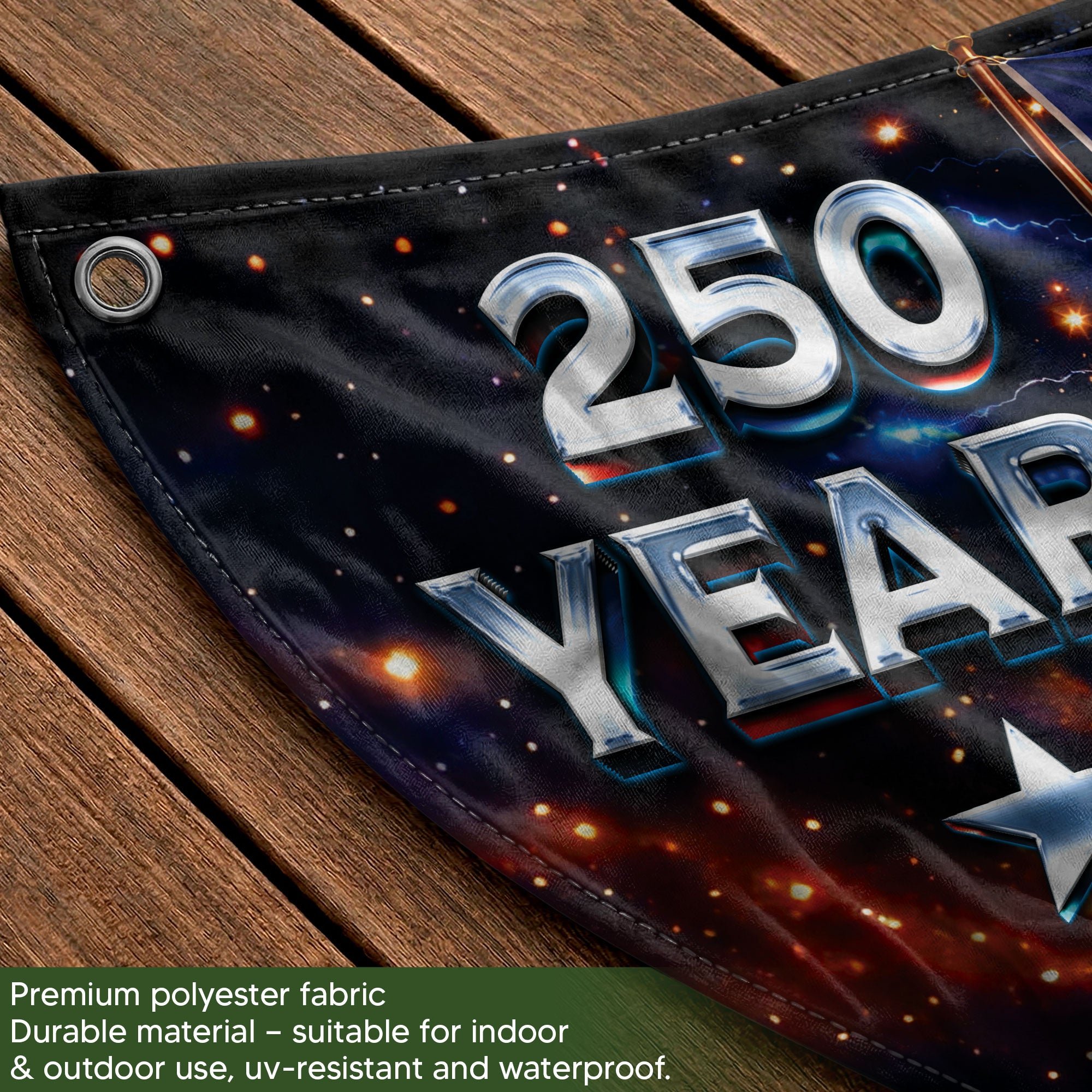 Custom Family Name 1776-2026 United States Patriot Soldier Bunting Banner Fence Flag