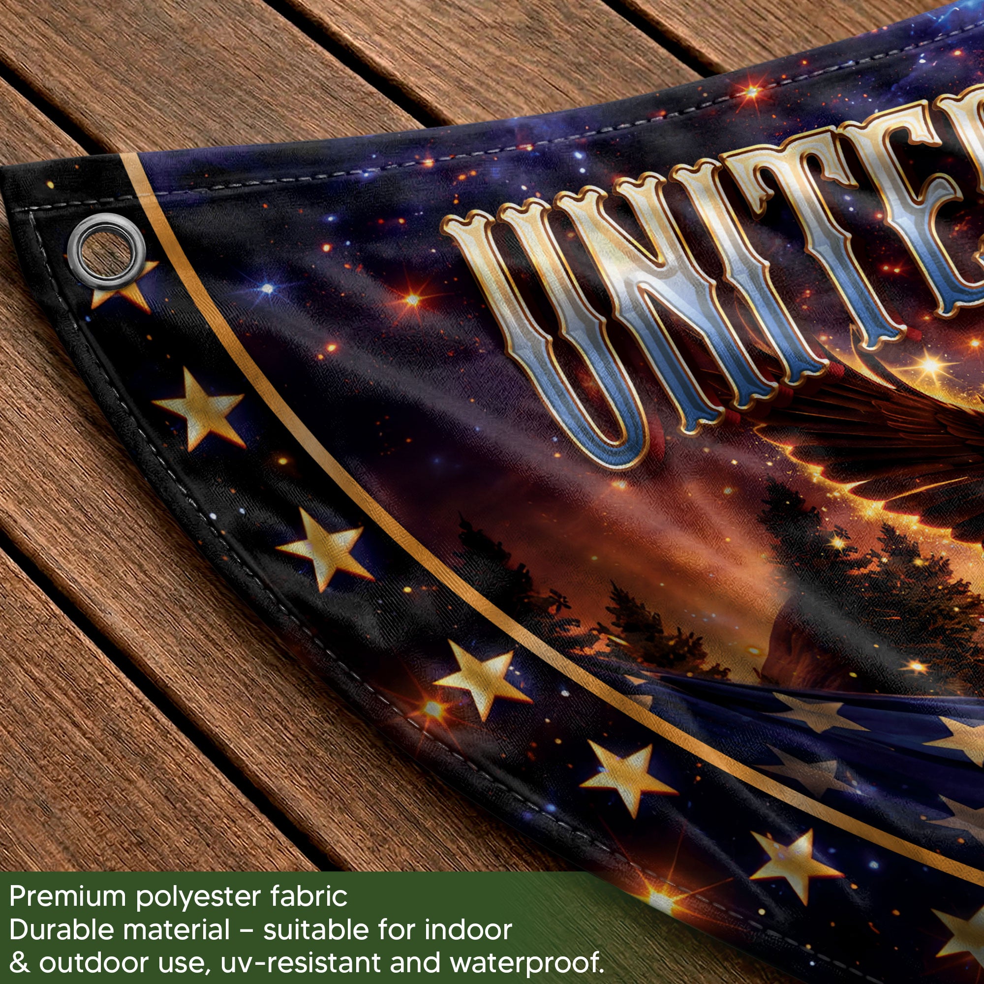 Custom Family Name United States 250 Years Mount Rushmore Patriot Bunting Fence Flag