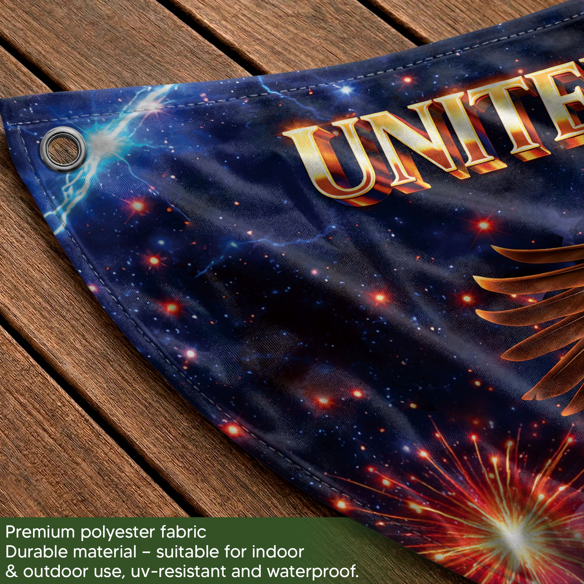Personalized Family Name 1776-2026 United States Patriot Eagle Liberty Bell Fence Flag