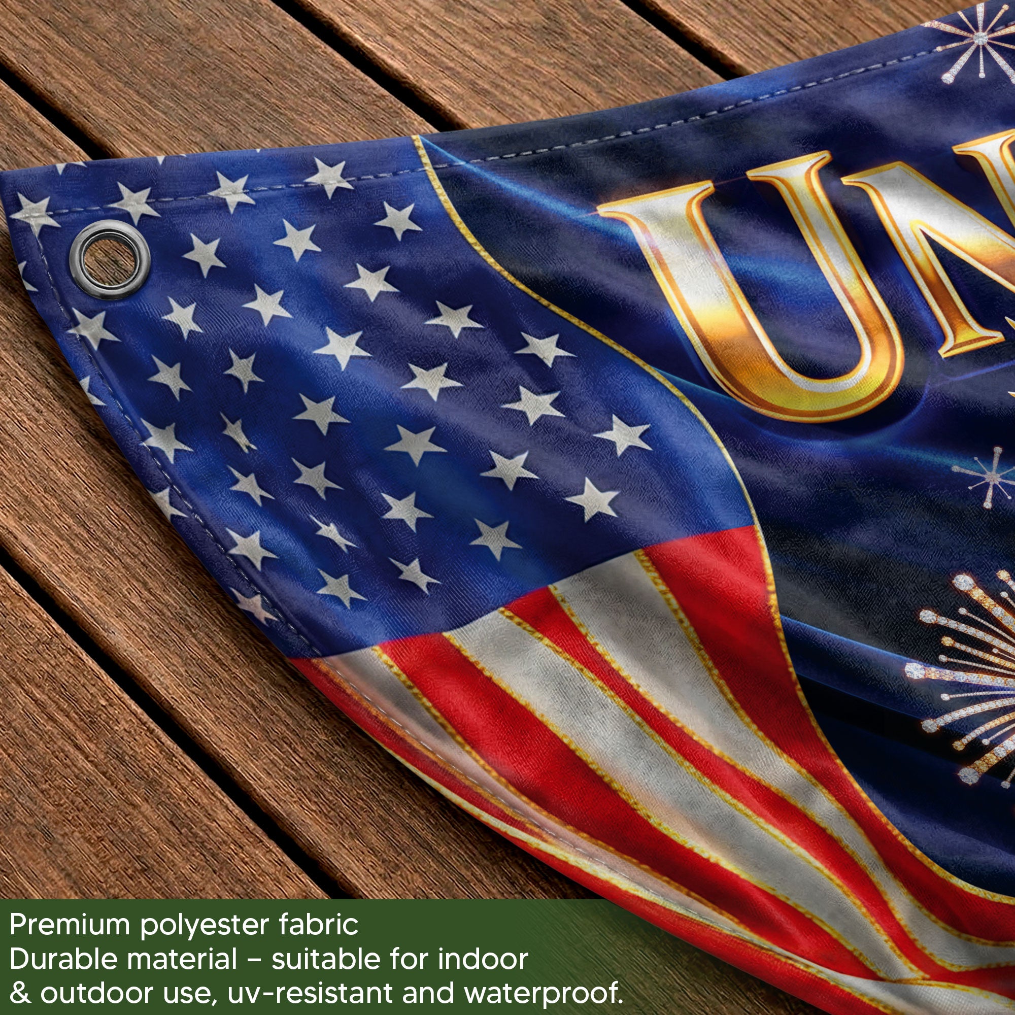 Custom Family Name United States 250 Years Patriot Golden Eagle 1776-2026 Fence Flag