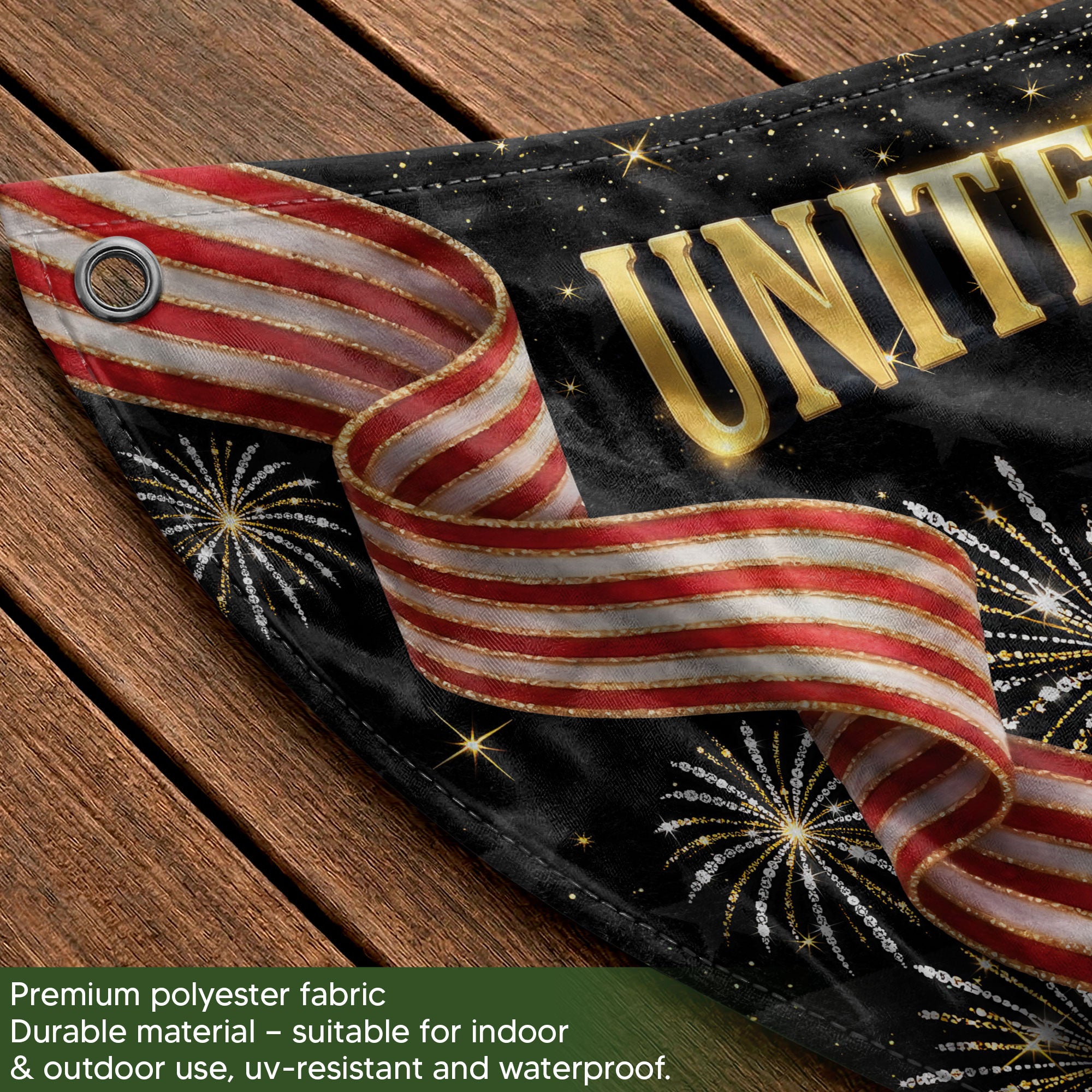 Personalized Family Name 1776-2026 United States Patriot Eagle Gold 250th Fence Flag