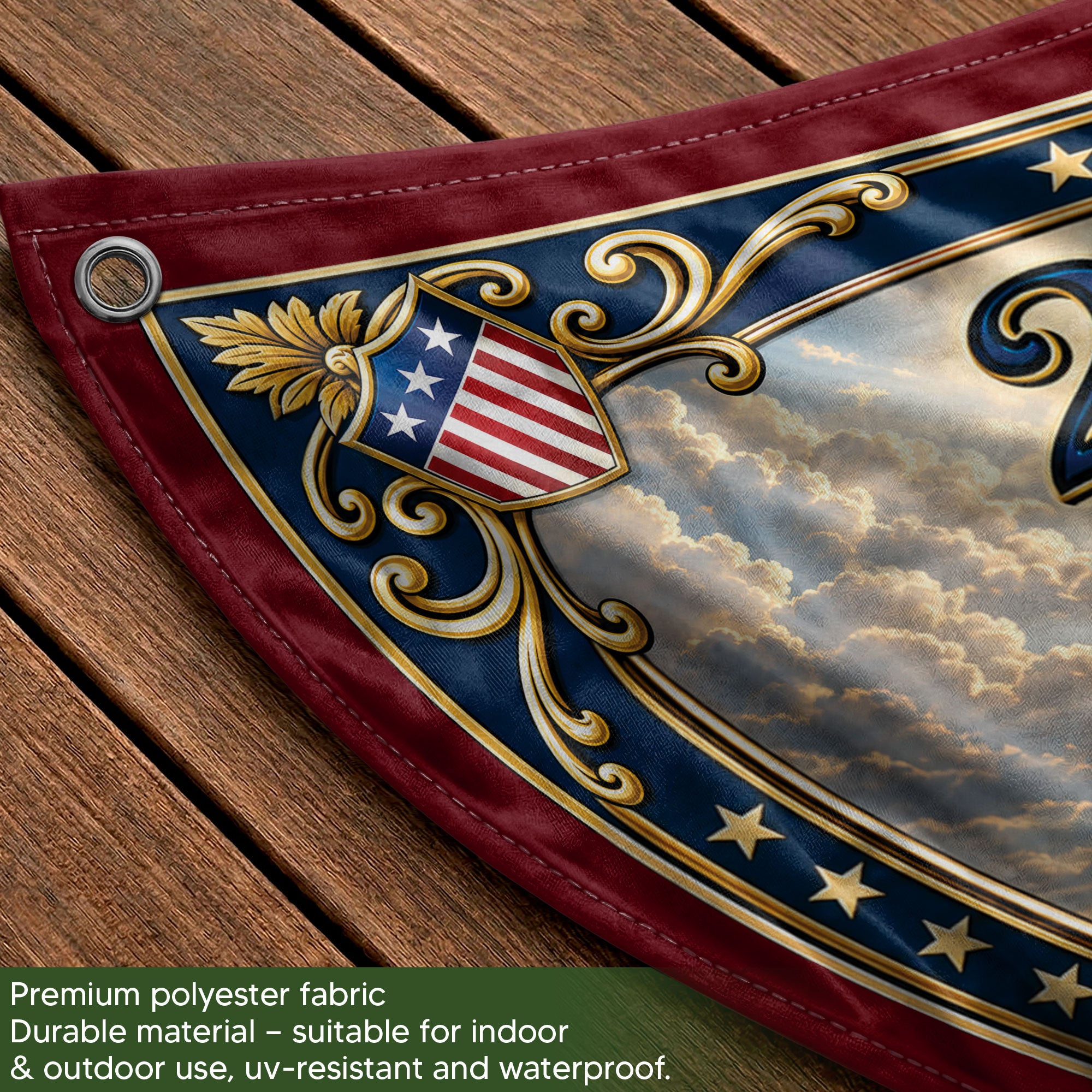 Custom Family Name 250 Years United States George Washington Patriot Bunting Fence Flag