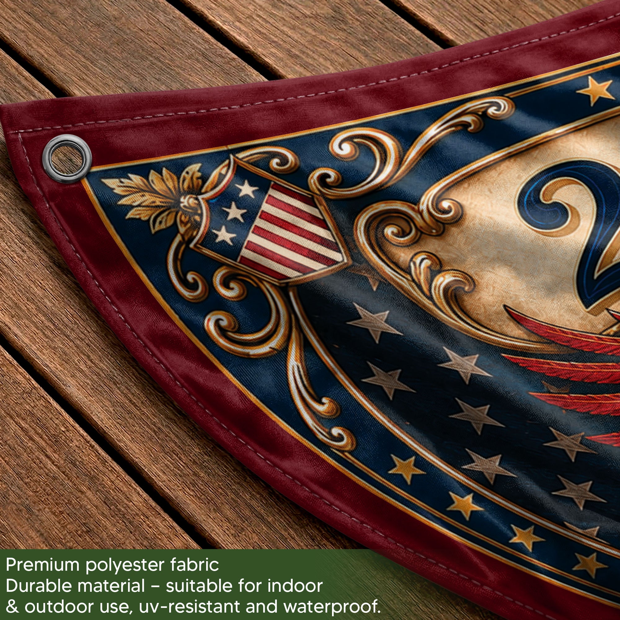 Personalized Family Name 1776-2026 United States Patriot Eagle Wings Bunting Banner