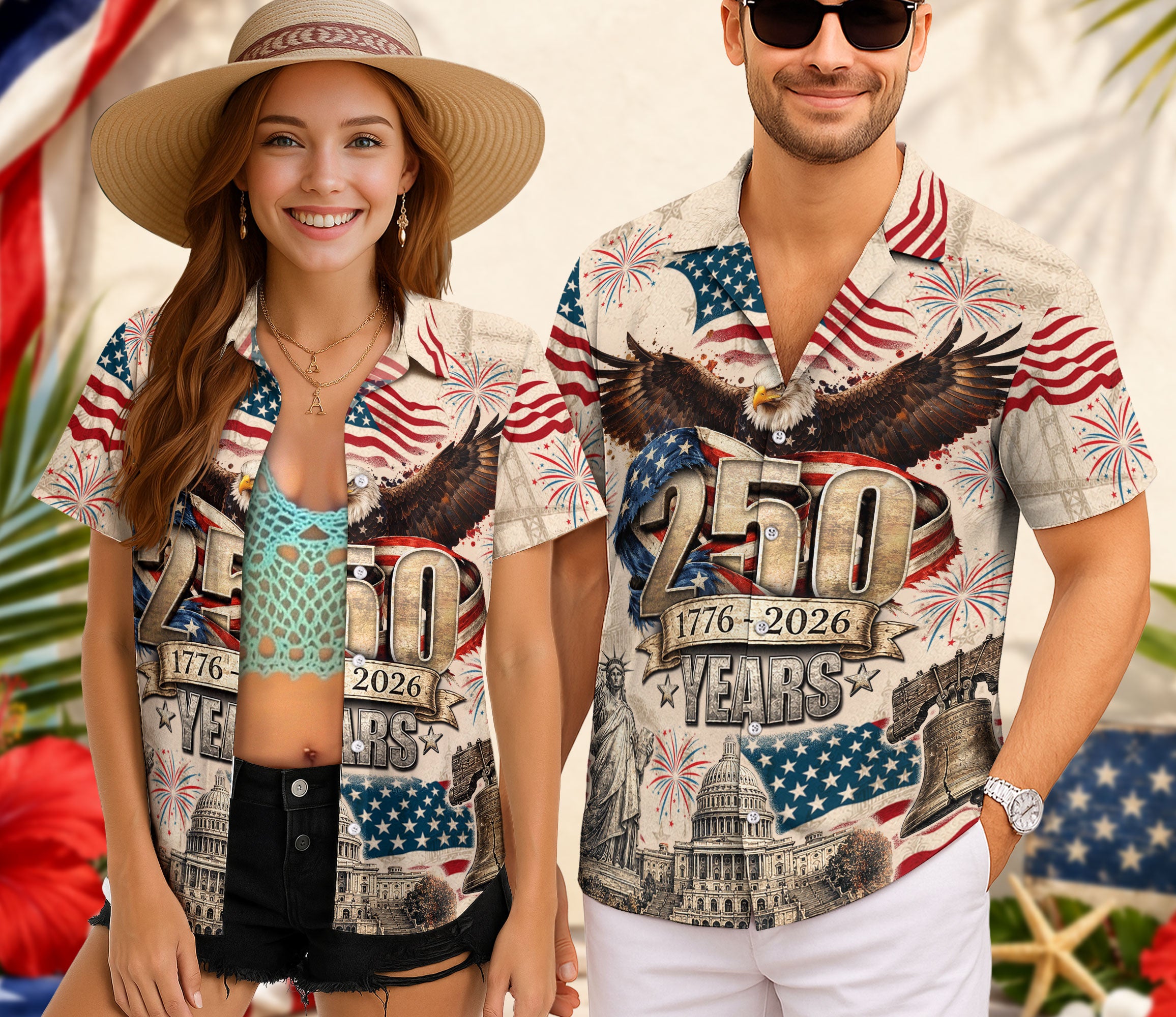 250 Years of America 1776–2026 Hawaiian Shirt – Patriotic Eagle Edition