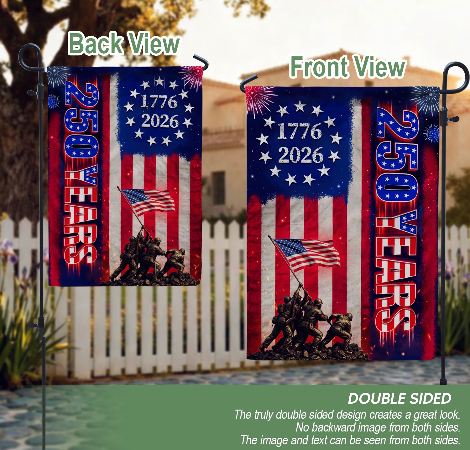 American Eagle House Flag 250th Anniversary Patriotic USA Decoration