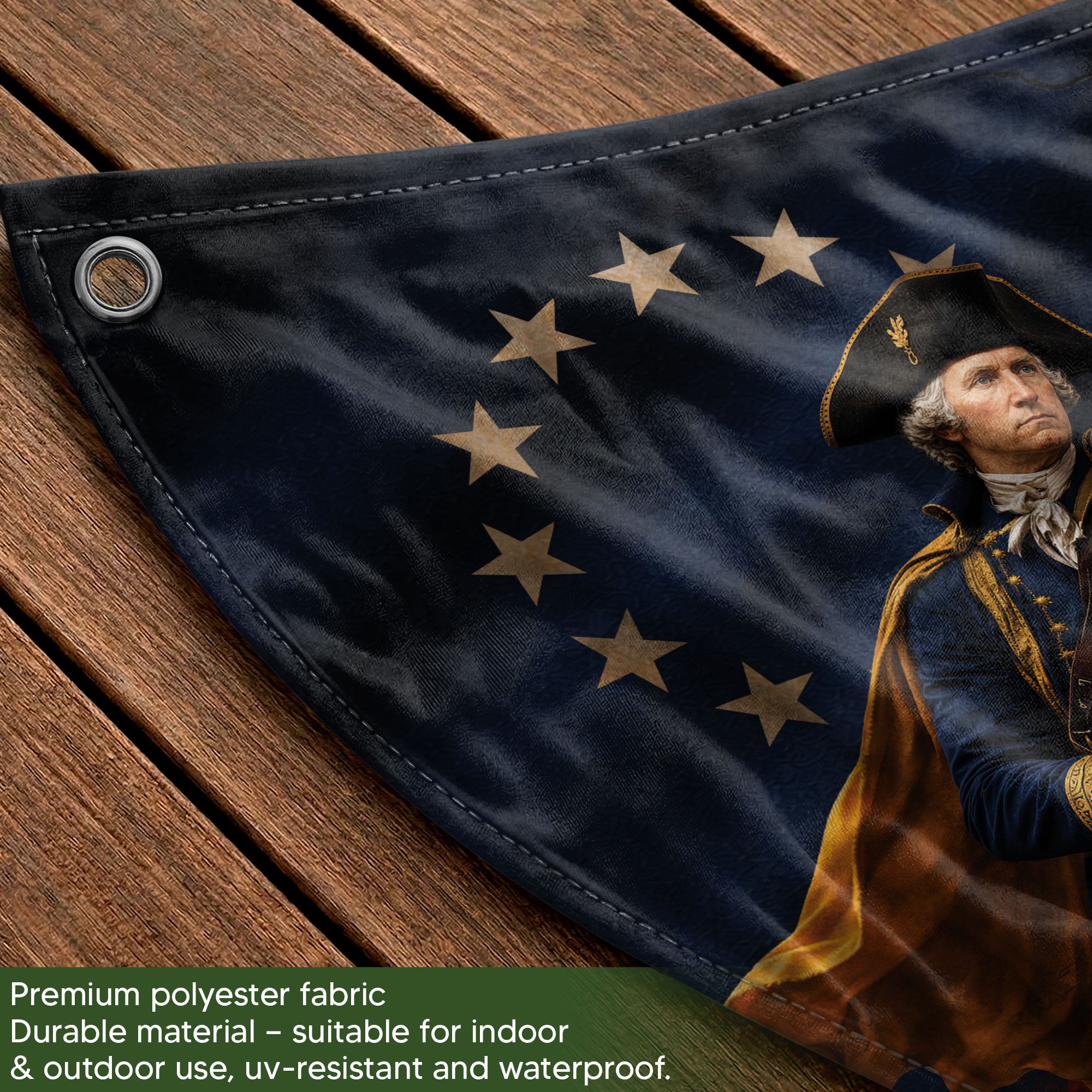 250th Anniversary US Fence Flag 1776-2026 Patriotic George Washington Outdoor Banner