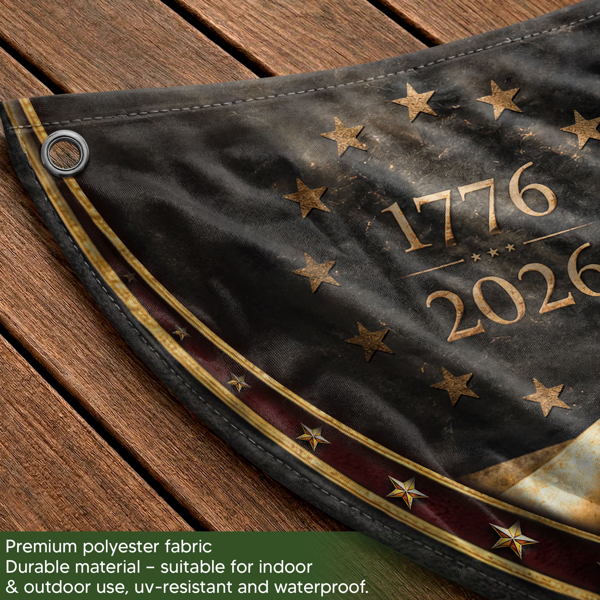 Fence Flag 250 Years Freedom Banner | 1776-2026 Christian Cross Eagle Outdoor Decor