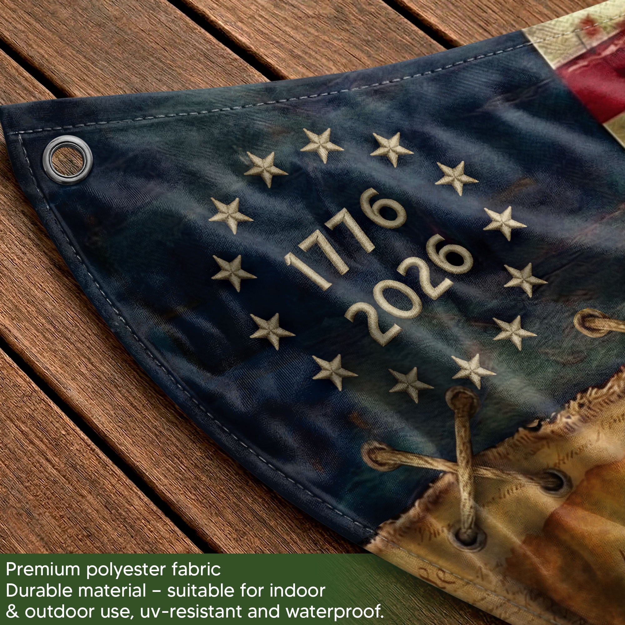 250th Anniversary US Fence Flag 1776-2026 Patriotic Eagle Outdoor Bunting Banner