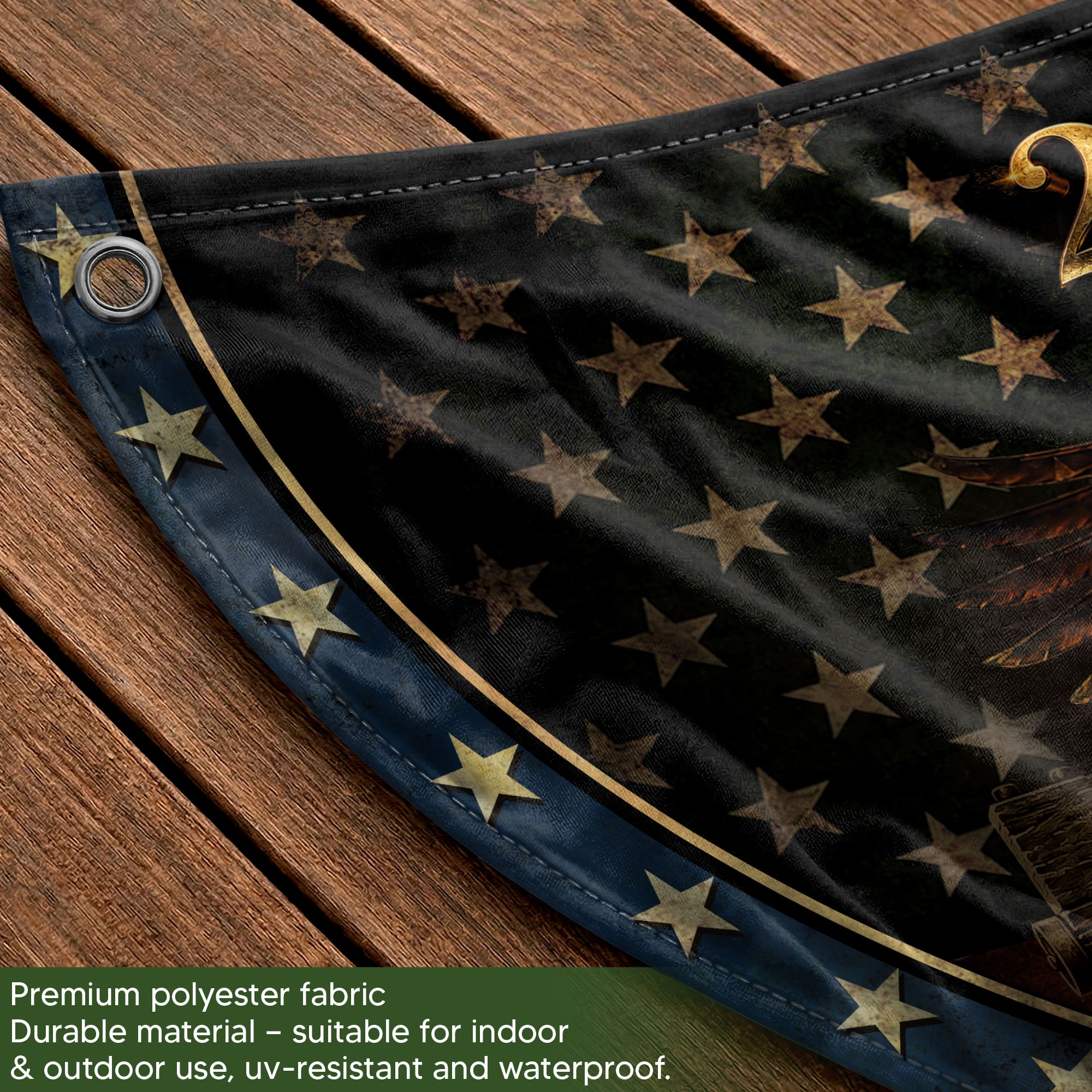 250 Years of Freedom Fence Flag 1776 2026 American Eagle Cross Patriotic Bunting Banner