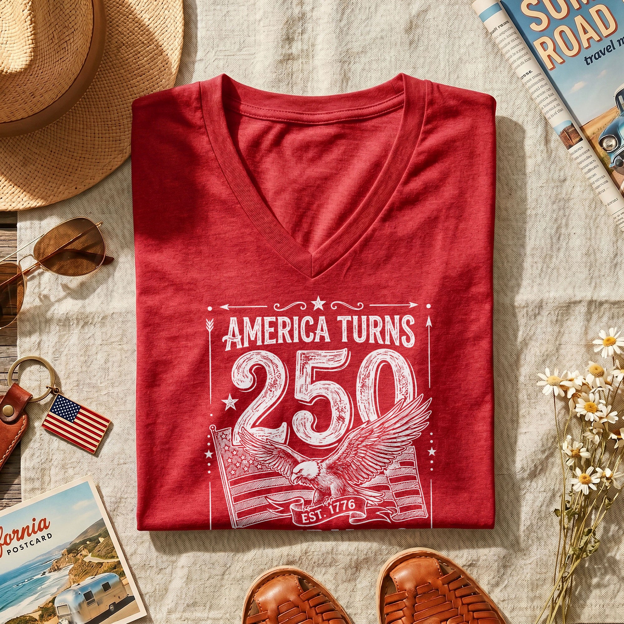 Retro USA 250 Years Celebration Tee – Turning 50 in 2026 Shirt