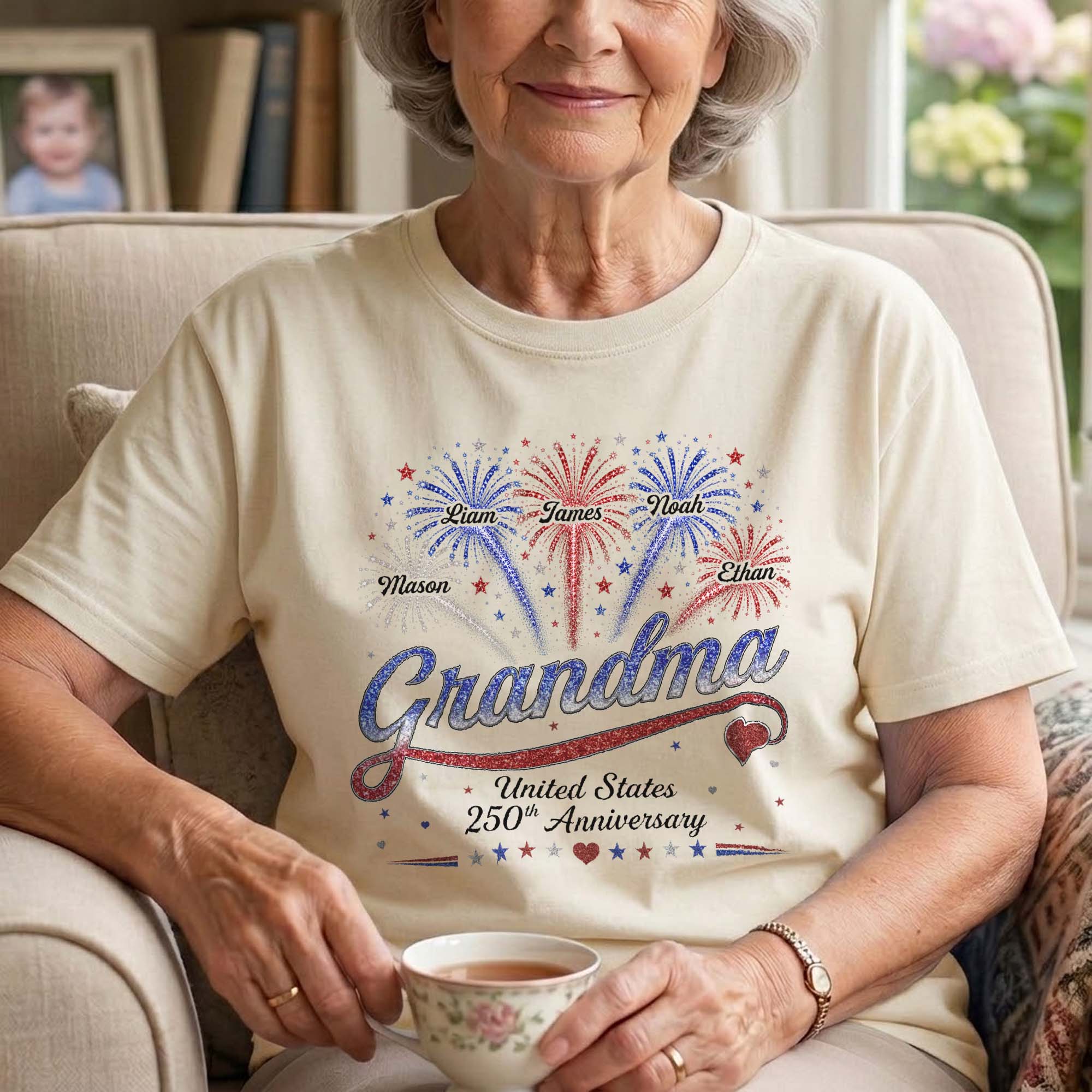 United States 250th Anniversary Shirts Custom Names Personalized Title All Ages Tee