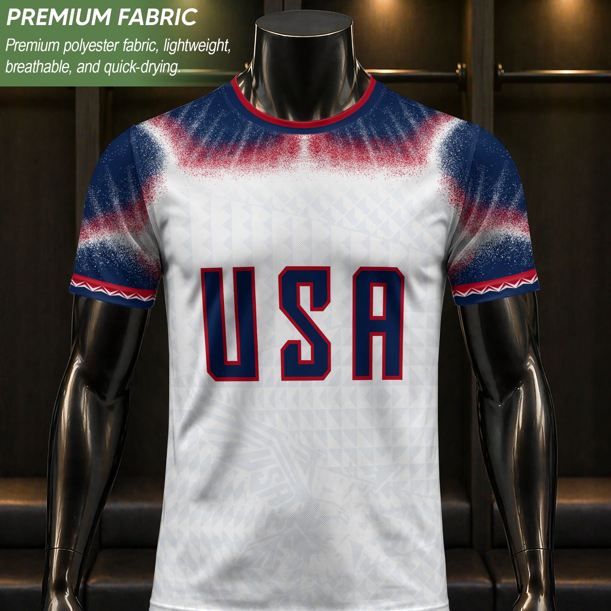 Custom USA Adult Soccer Jersey Personalized Football Shirt with Name and Number - Rust Field Wear